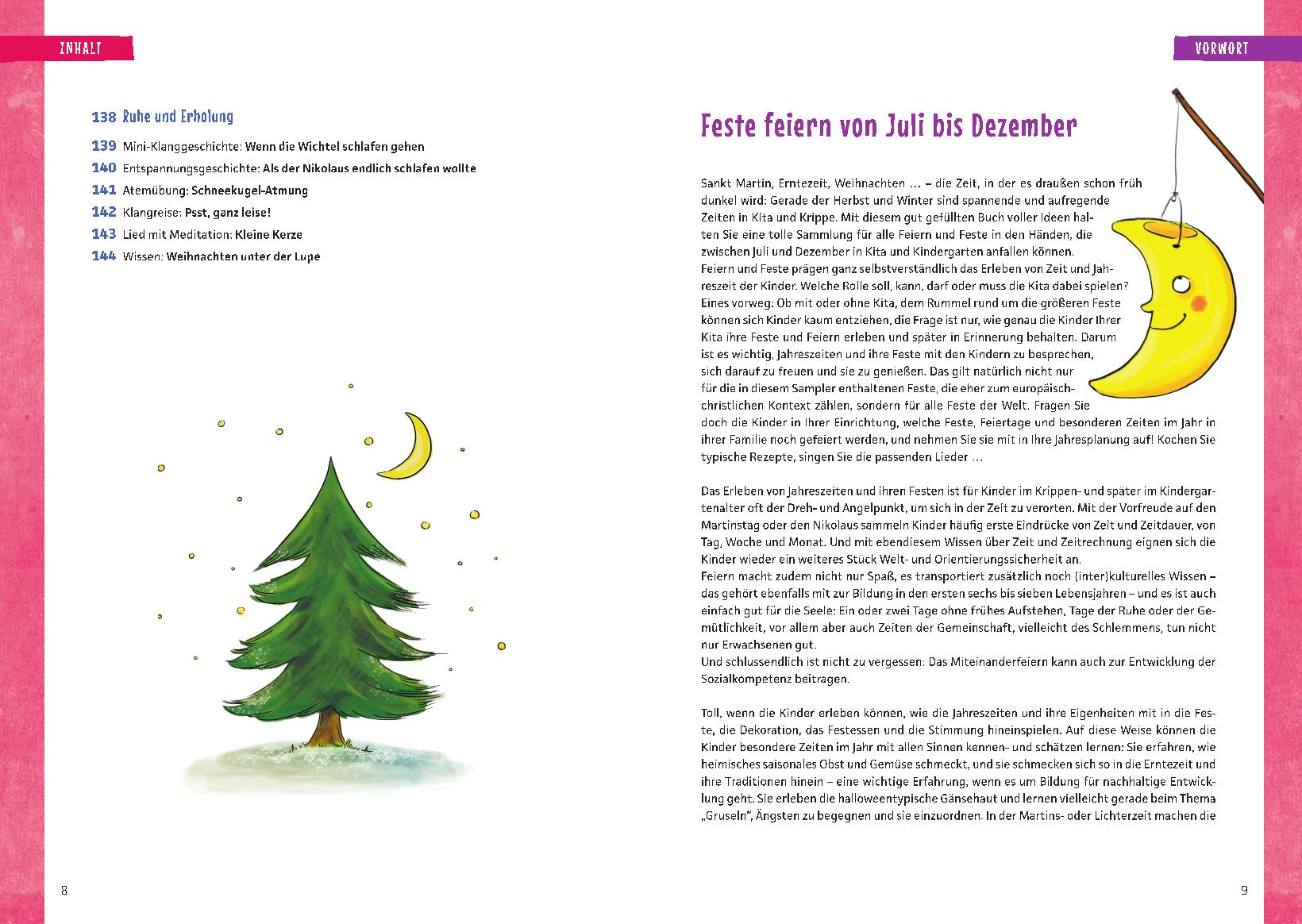 Beispielinhalt (Bild) Unsere Feste im Kindergarten - Die schönsten Feier- und Spielideen für Juli bis Dezember