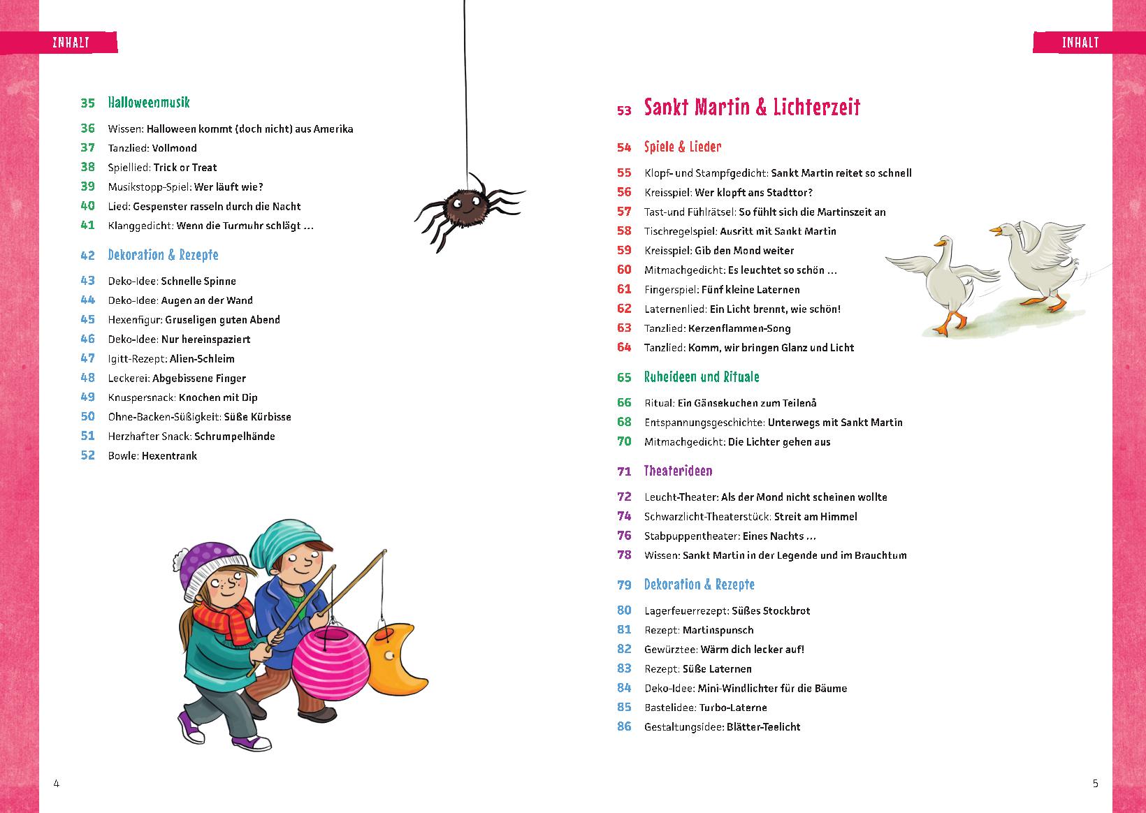 Beispielinhalt (Bild) Unsere Feste im Kindergarten - Die schönsten Feier- und Spielideen für Juli bis Dezember