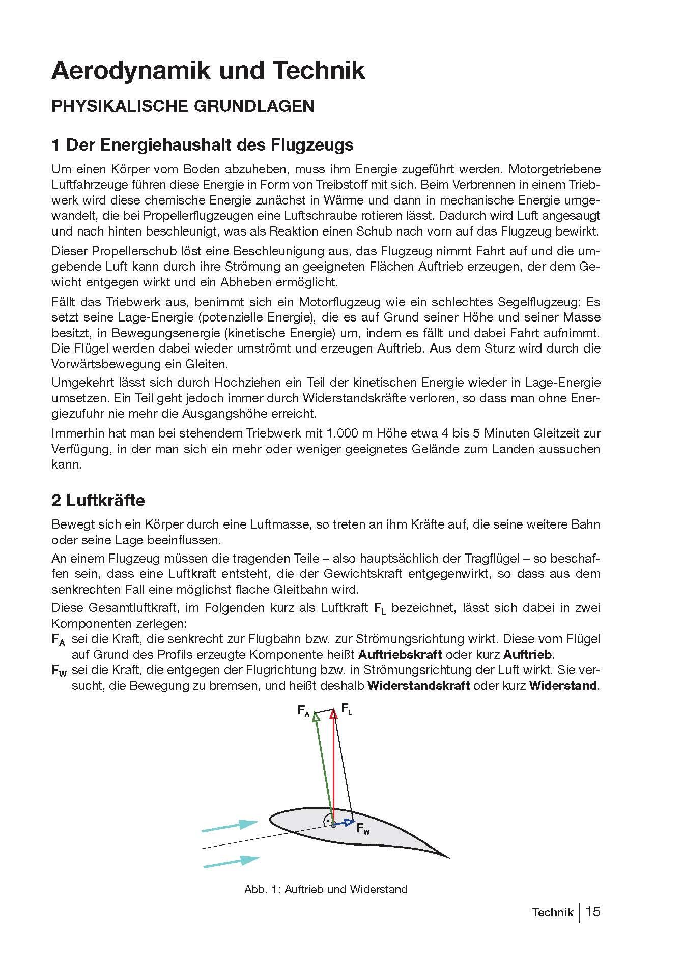 Beispielinhalt (Bild) Flug ohne Motor