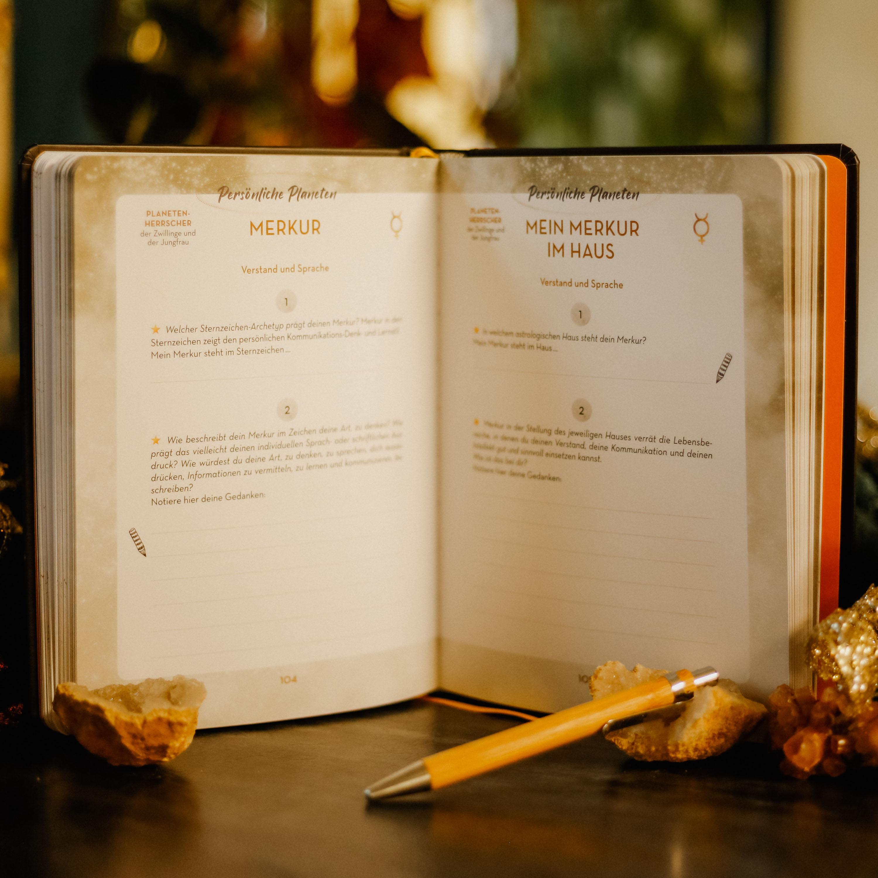 Beispielinhalt (Bild) Astro-Workbook: Entschlüssle dein Geburtshoroskop - Lerne Schritt für Schritt dein Birth Chart lesen und deuten