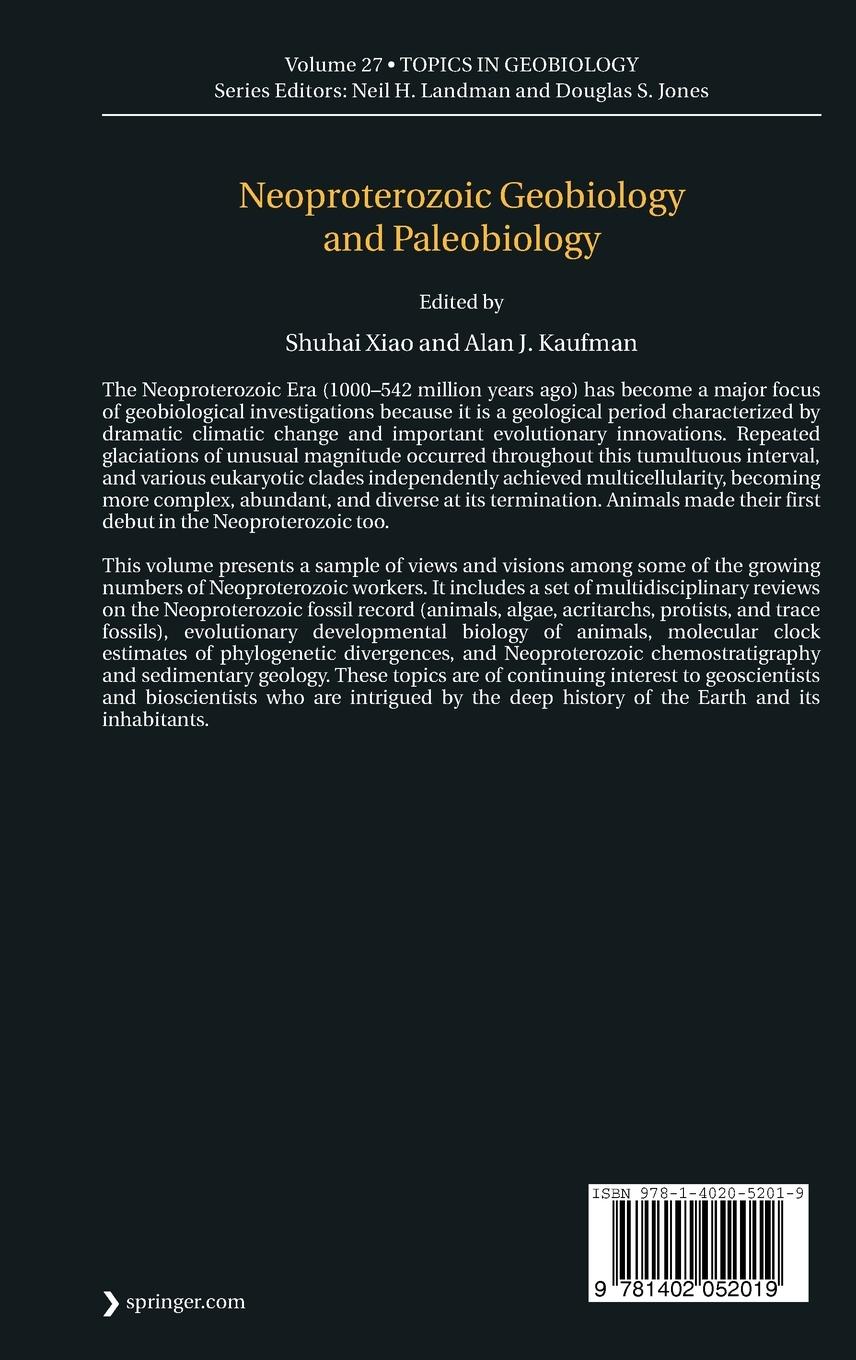 Rückseitencover Neoproterozoic Geobiology and Paleobiology