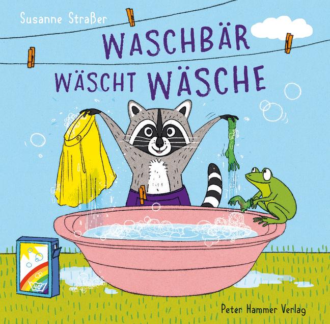 Vorderes Coverbild Waschbär wäscht Wäsche