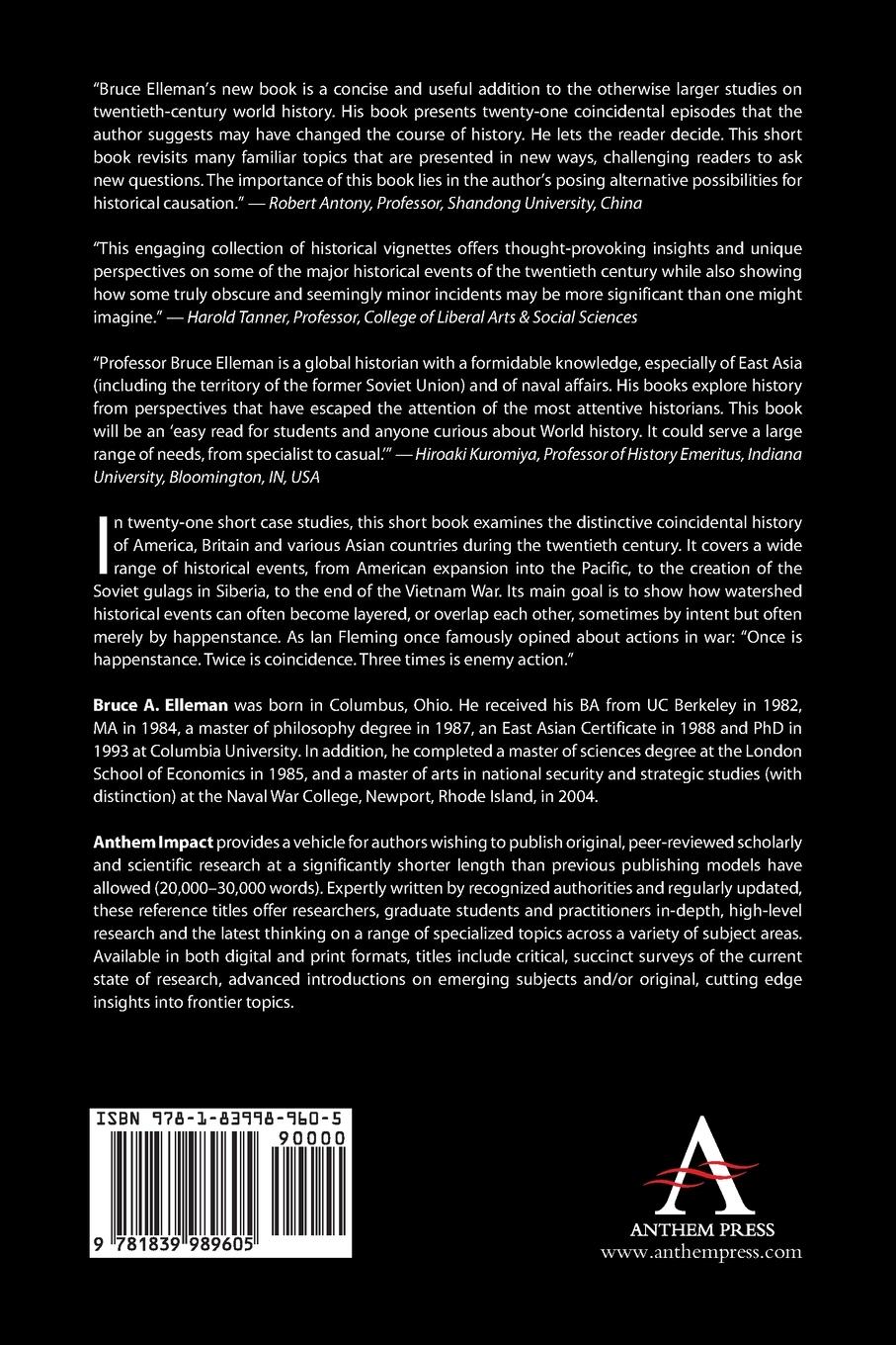 Rückseitencover The Impact of Coincidence in Modern American, British, and Asian History