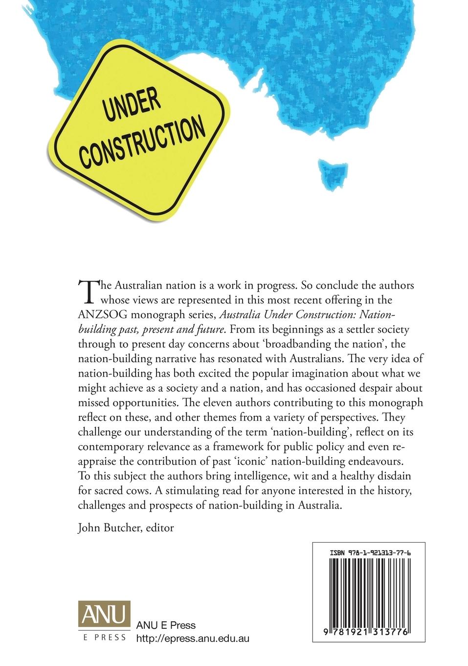 Rückseitencover Australia Under Construction: Nation-building past, present and future