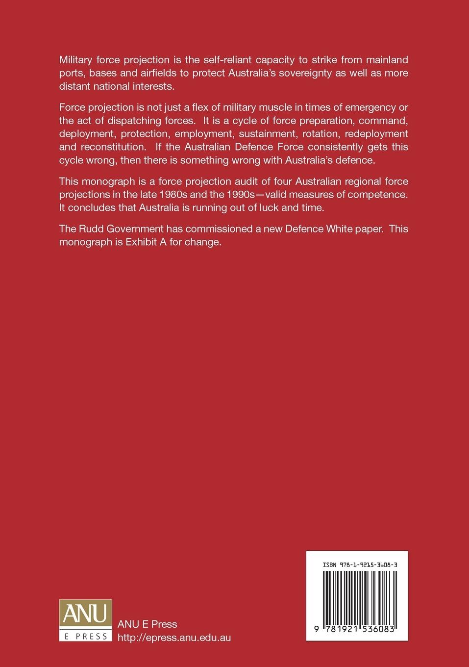 Rückseitencover Struggling for Self Reliance: Four case studies of Australian Regional Force Projection in the late 1980s and the 1990s