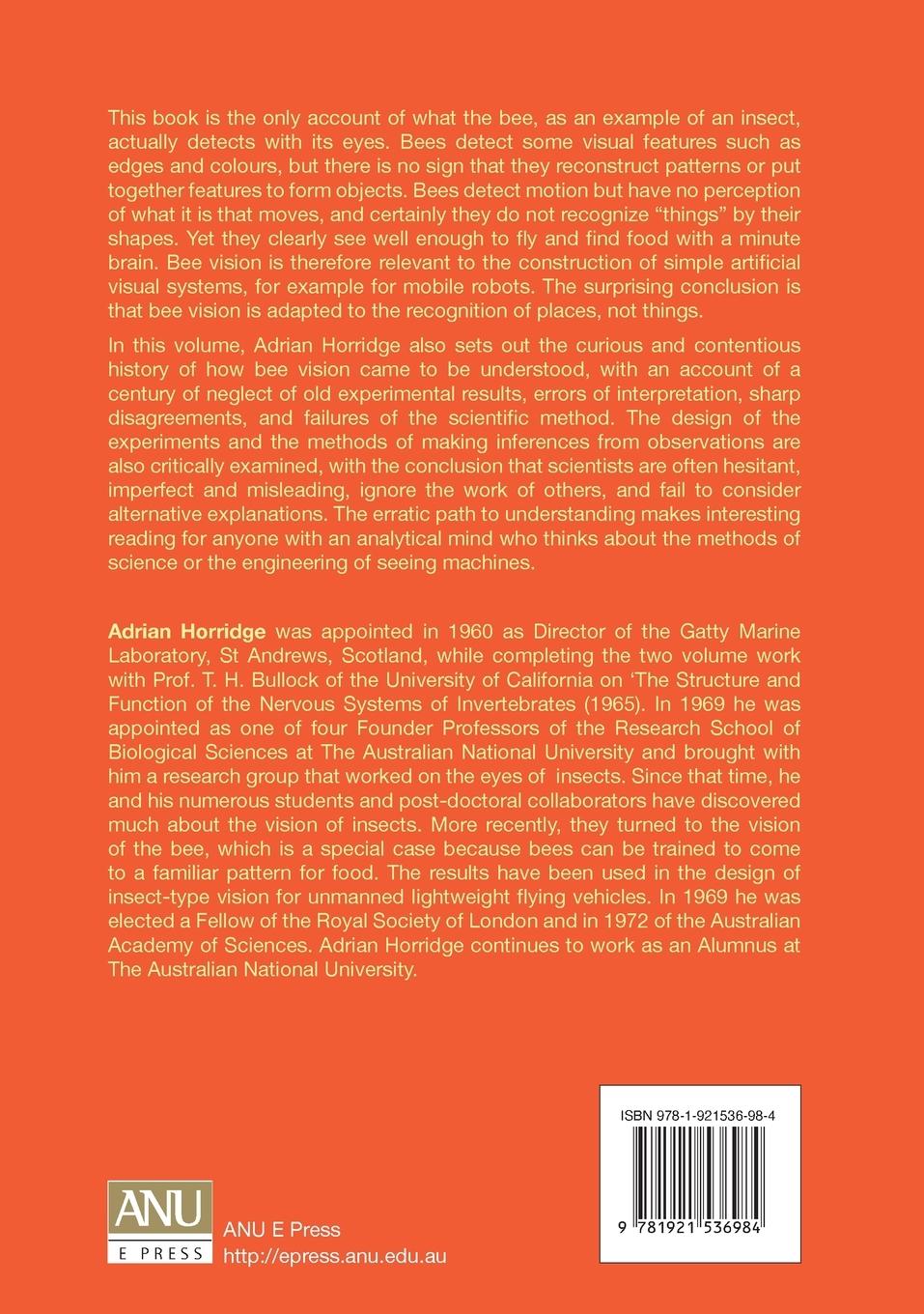 Rückseitencover What does the Honeybee See? And how do we Know?: A critique of scientific reason