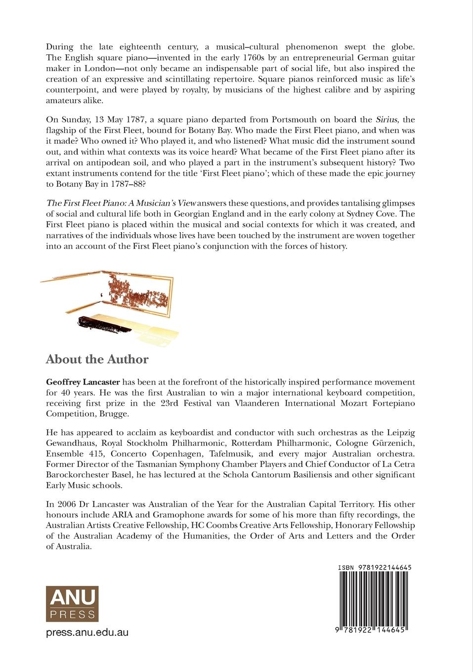 Rückseitencover The First Fleet Piano, Volume One: A Musician's View