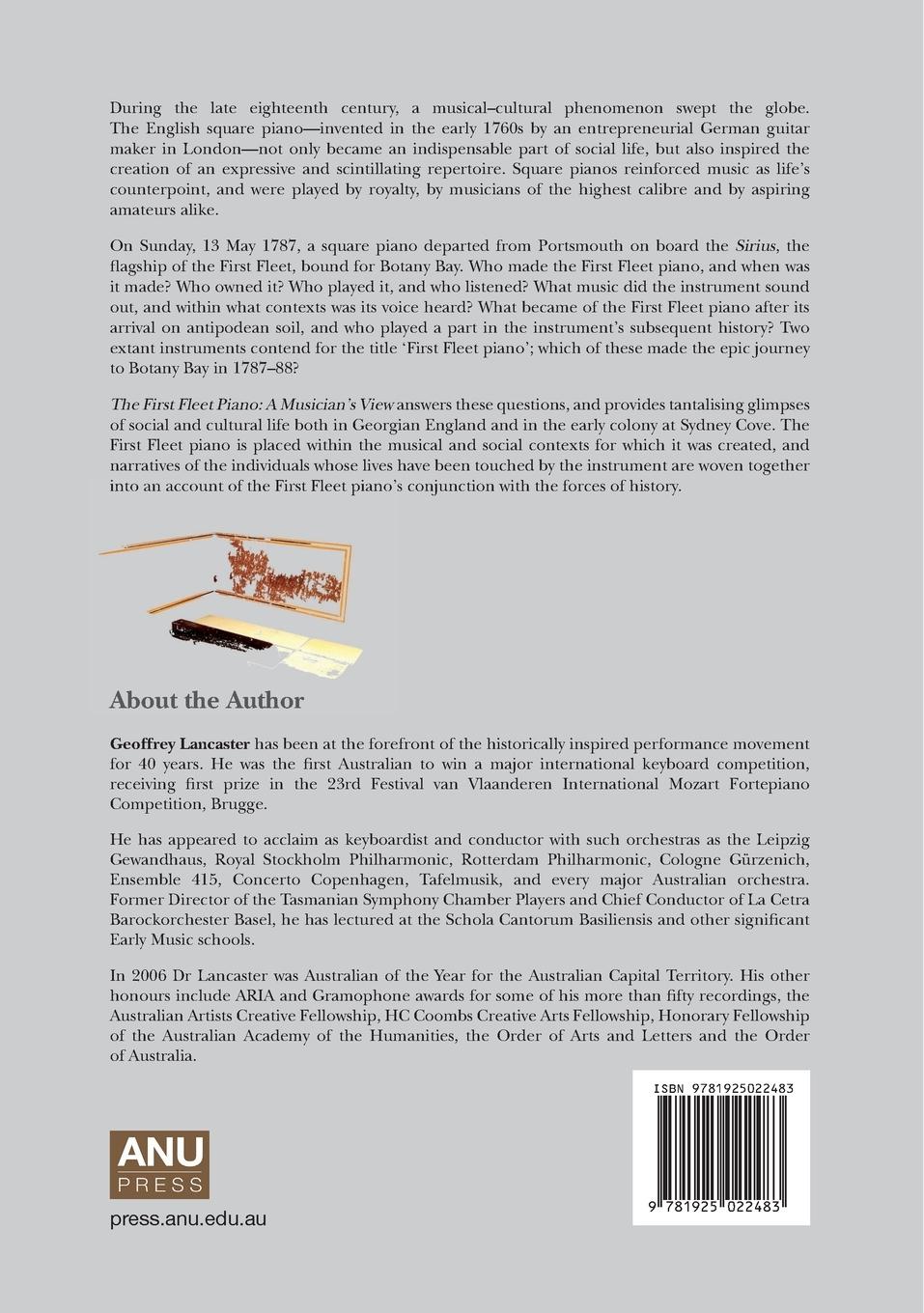Rückseitencover The First Fleet Piano, Volume Two Appendices: A Musician's View