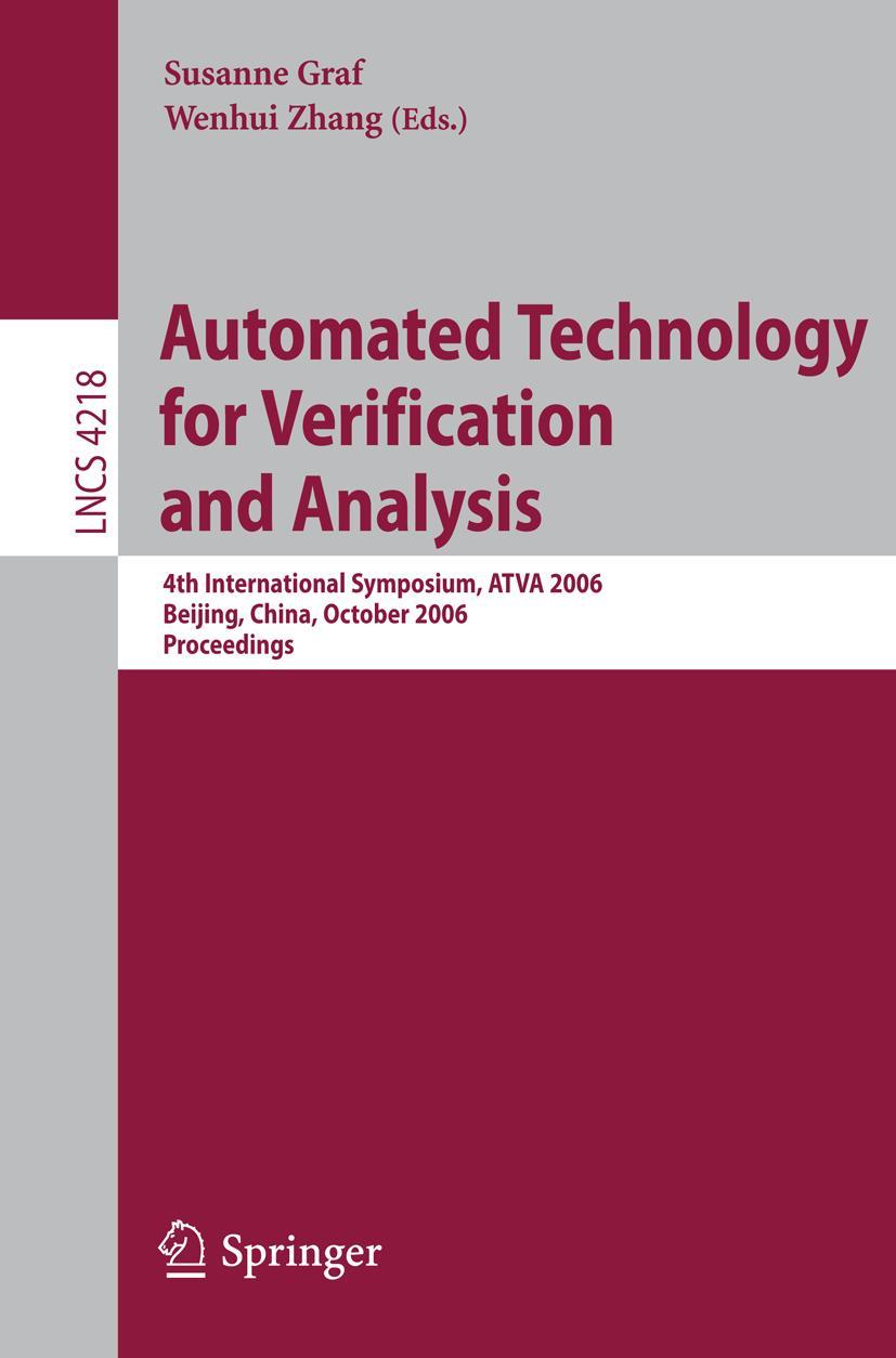 Vorderes Coverbild Automated Technology for Verification and Analysis