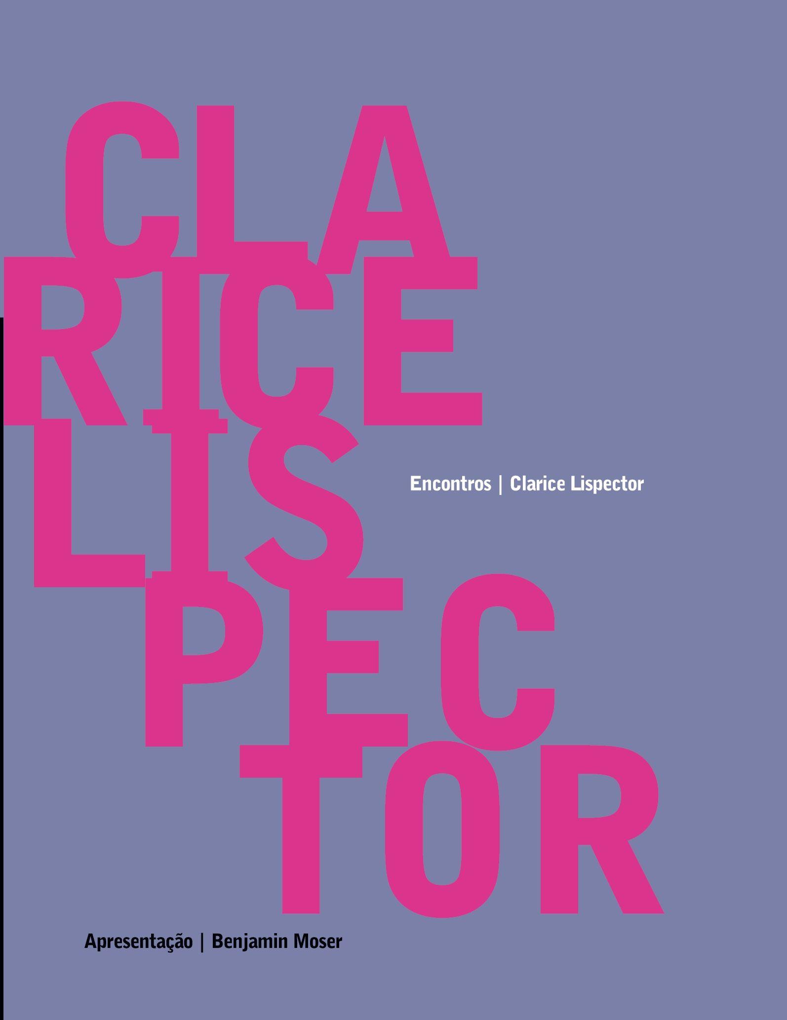 Vorderes Coverbild Clarice Lispector - Encontros