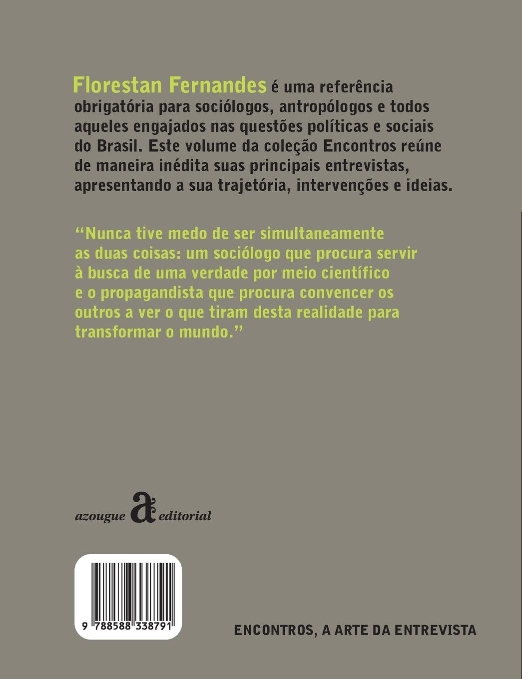 Rückseitencover Florestan Fernandes - Encontros