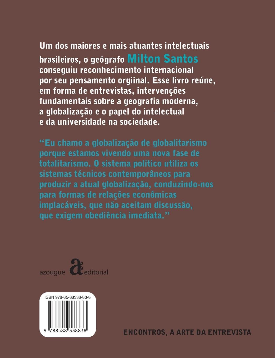 Rückseitencover Milton Santos - Encontros
