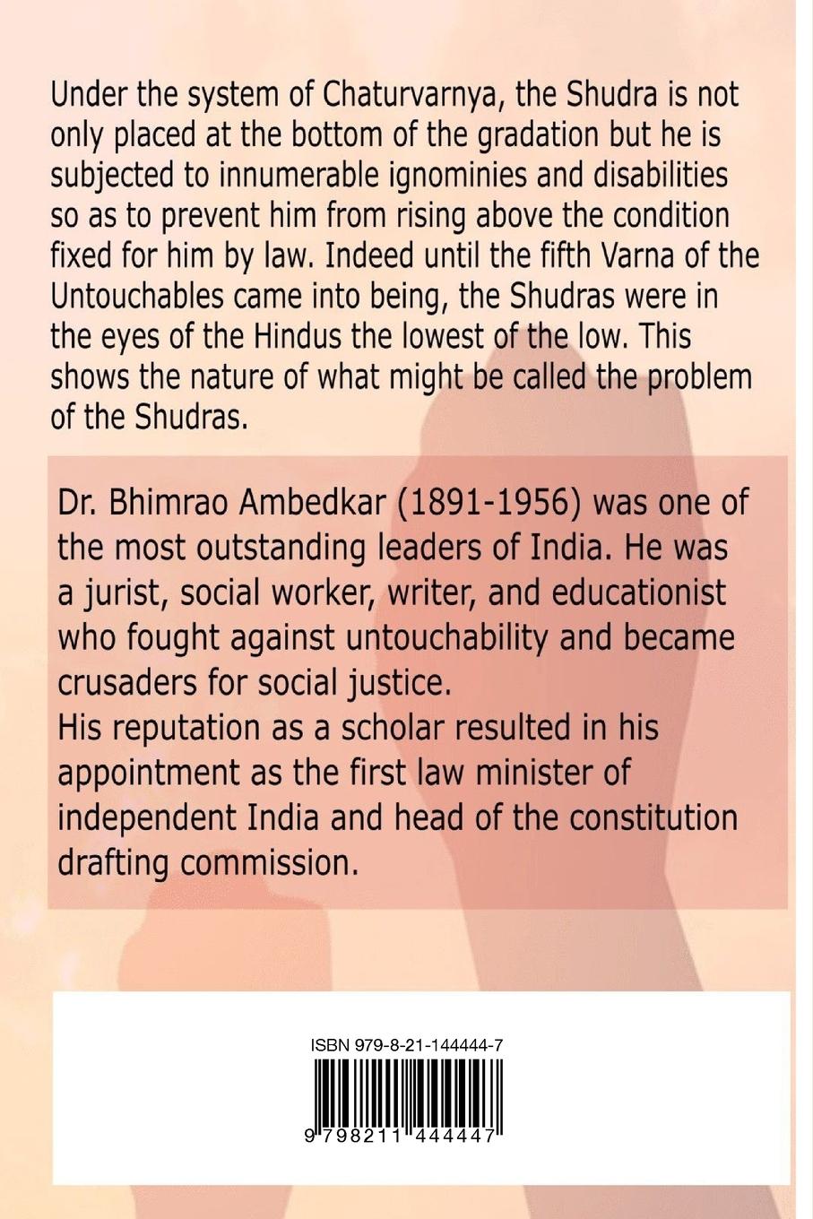 Rückseitencover Who Were the Shudras?