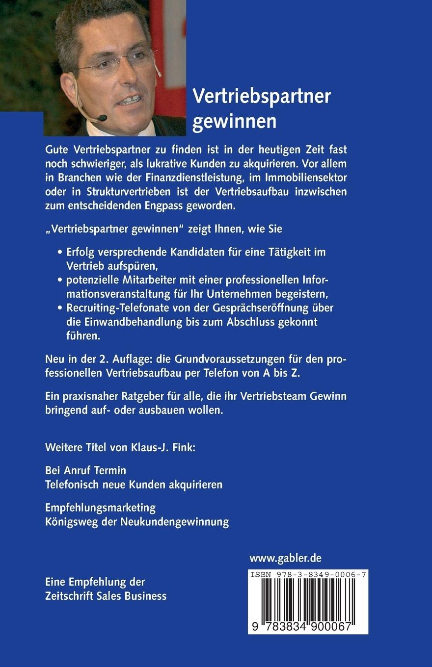 Rückseitencover Vertriebspartner gewinnen