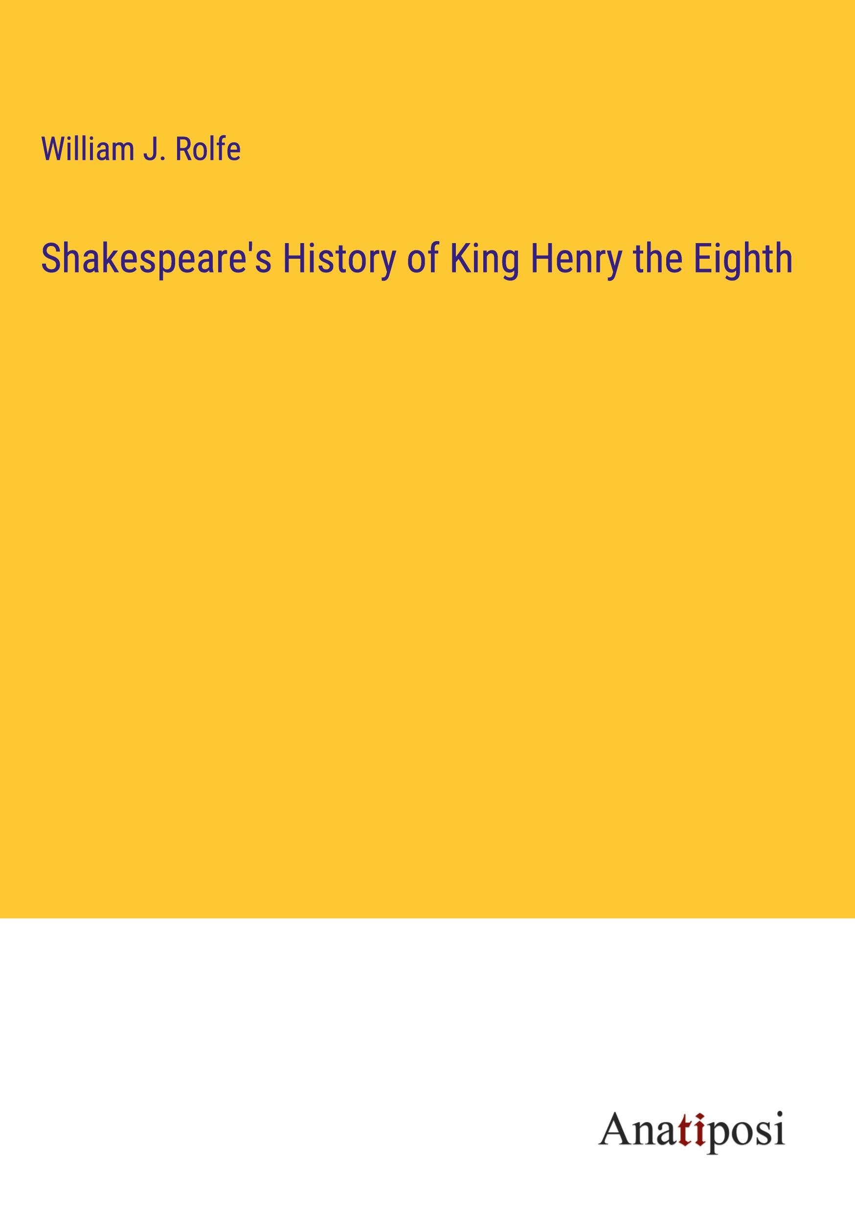 Vorderes Coverbild Shakespeare's History of King Henry the Eighth
