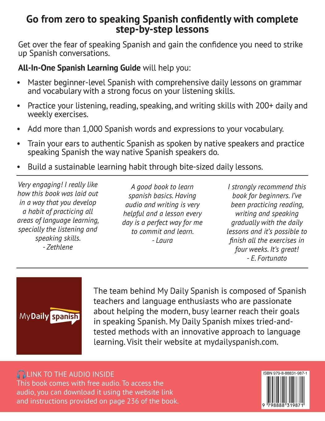 Rückseitencover All-In-One Spanish Learning Guide