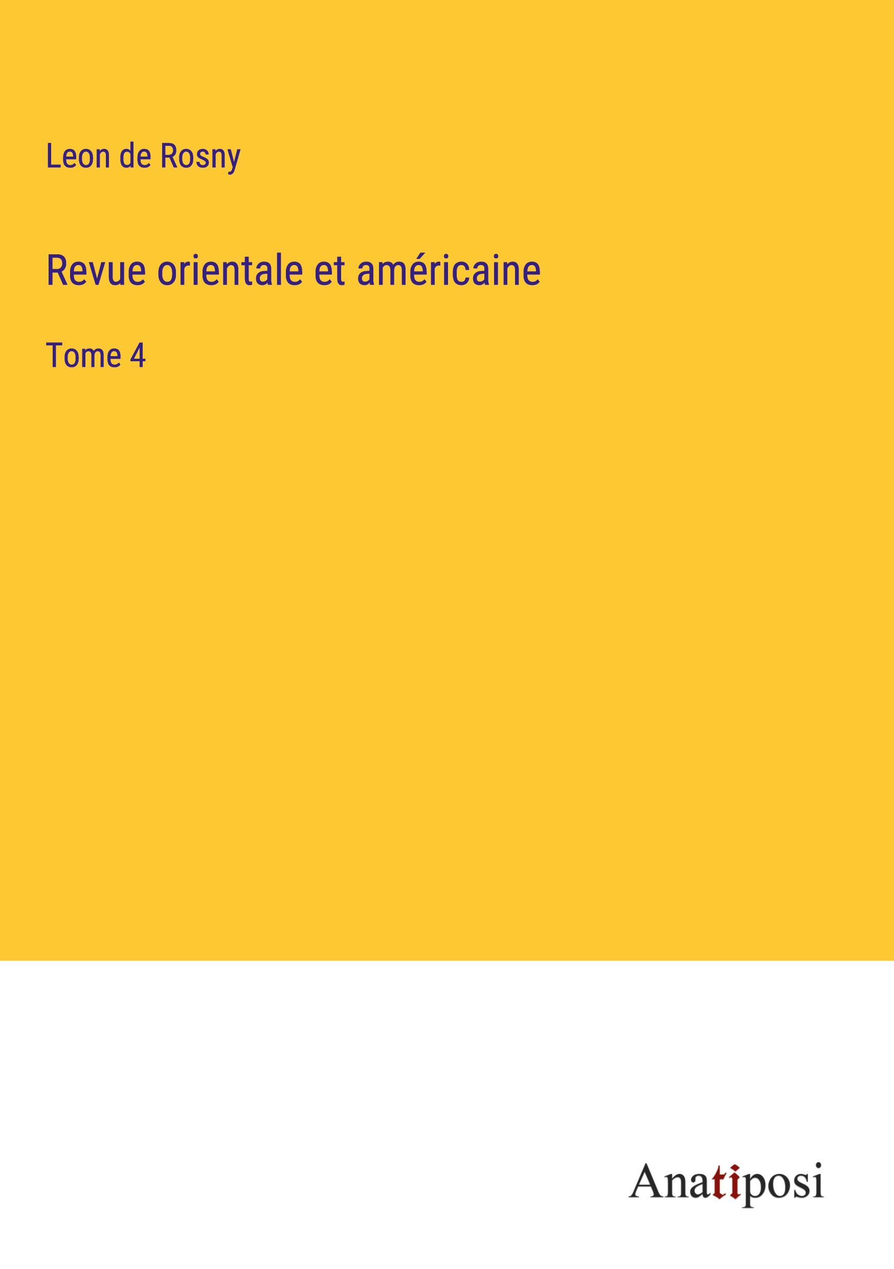 Vorderes Coverbild Revue orientale et américaine
