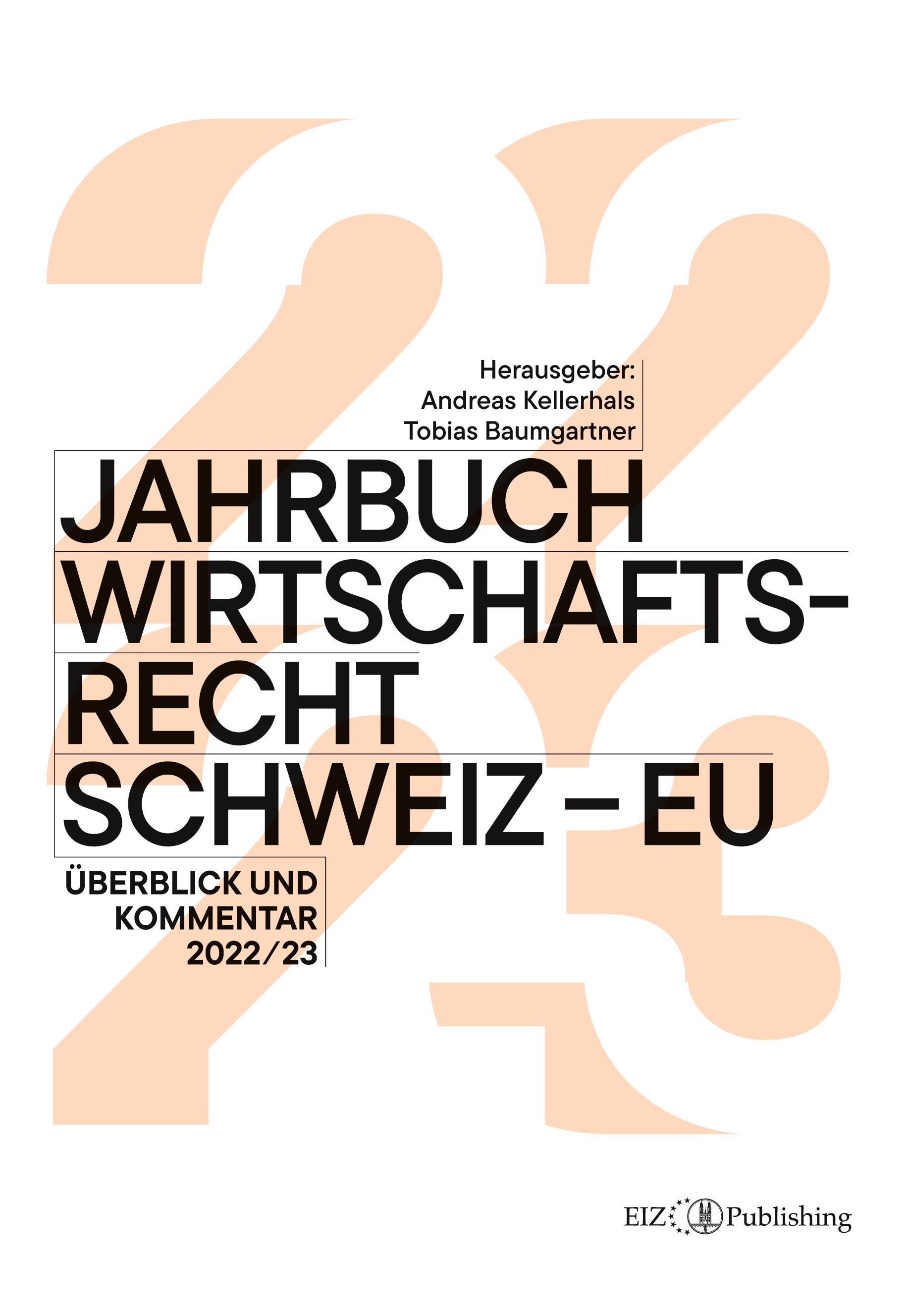 Vorderes Coverbild Jahrbuch Wirtschaftsrecht Schweiz - EU