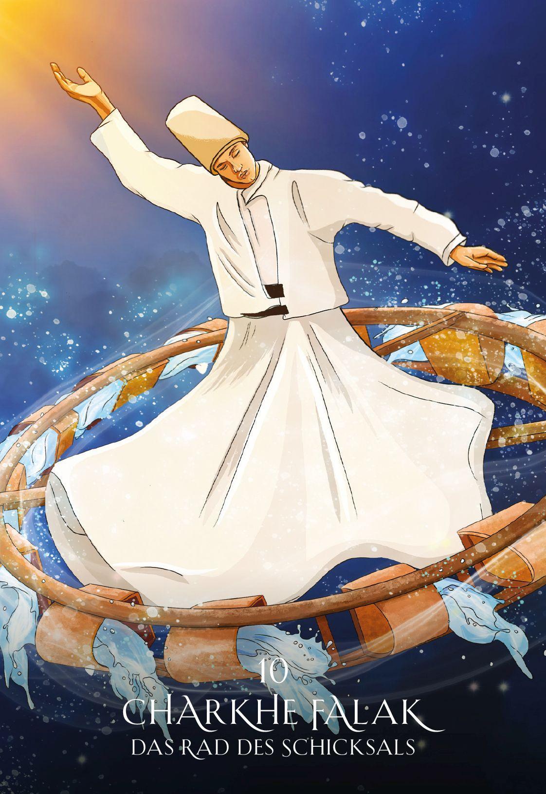 Beispielinhalt (Bild) Sufi-Tarot - Der Weg des Herzens: 78 Tarotkarten mit Anleitung