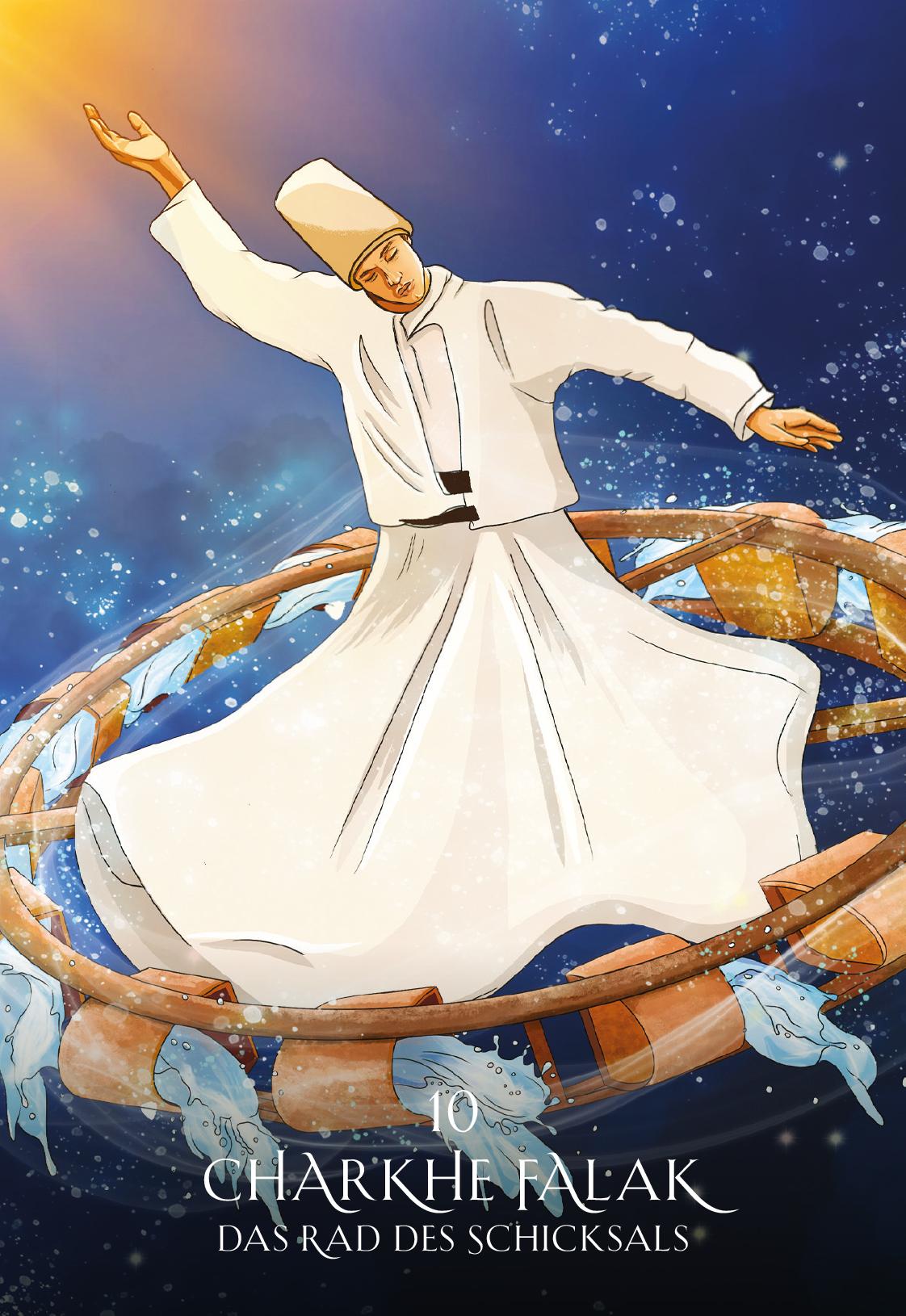 Beispielinhalt (Bild) Sufi-Tarot - Der Weg des Herzens: 78 Tarotkarten mit Anleitung