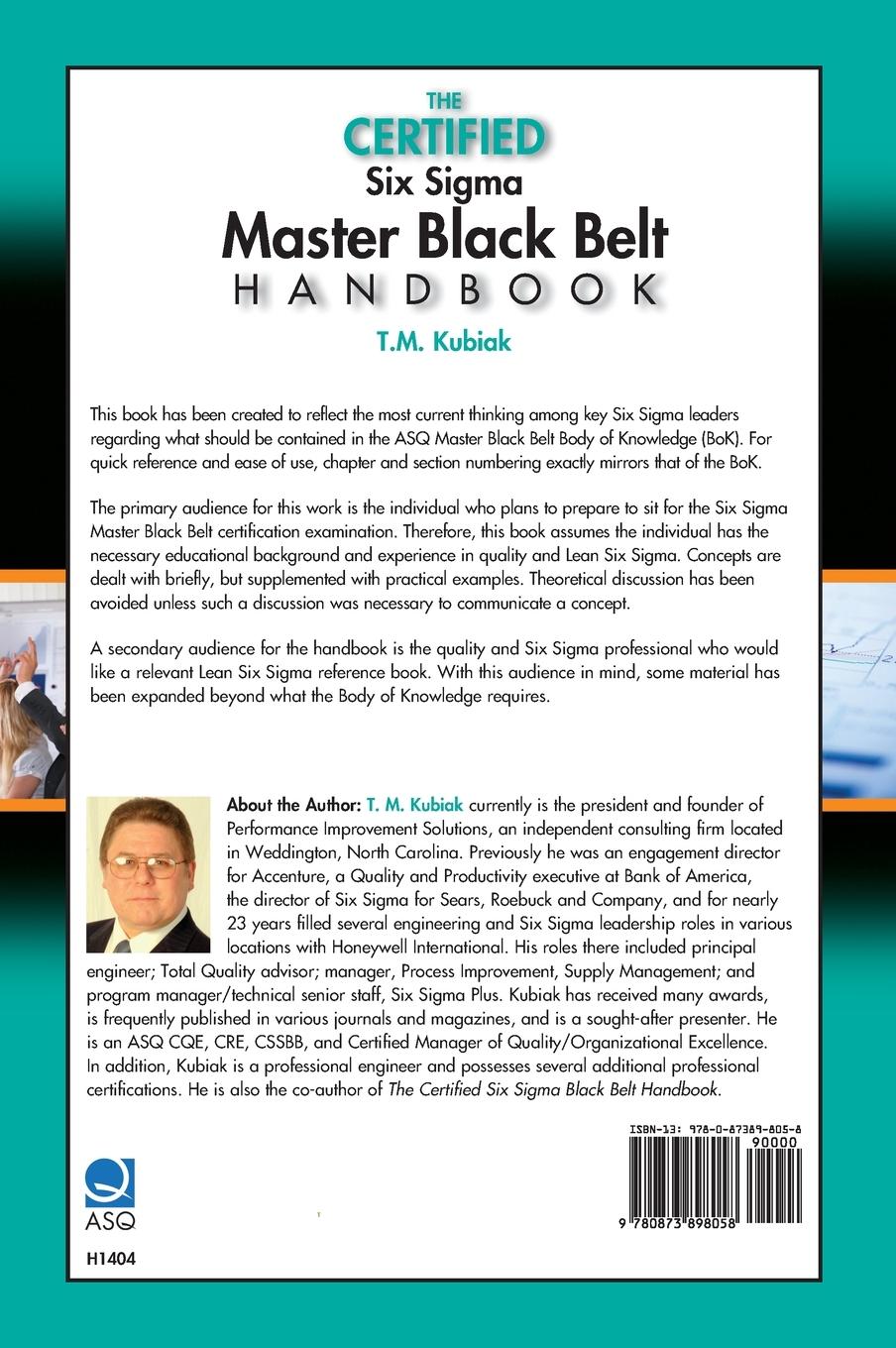 Rückseitencover The Certified Six Sigma Master Black Belt Handbook