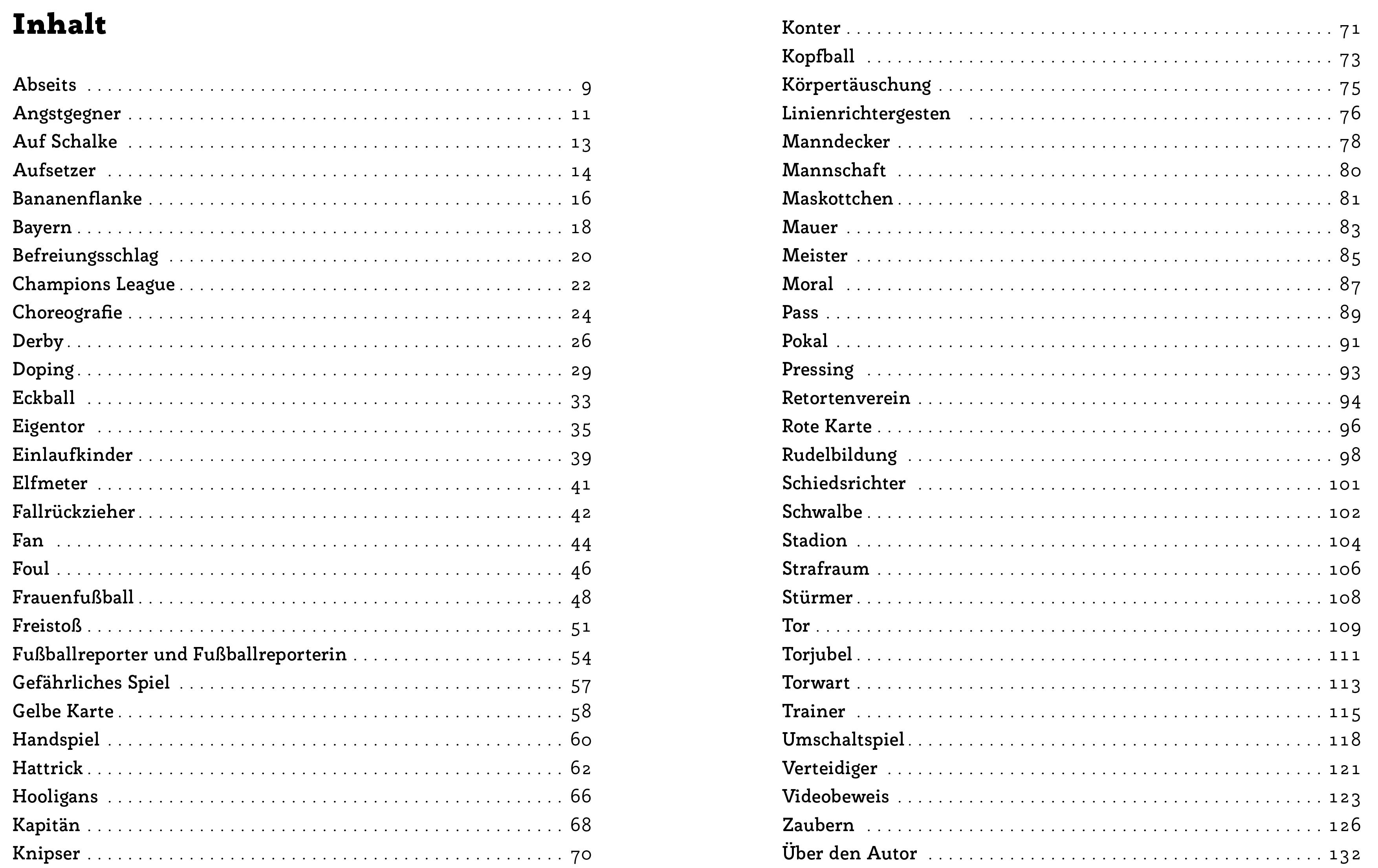 Beispielinhalt (Bild) Arnd Zeiglers wunderbares Fußballbuch