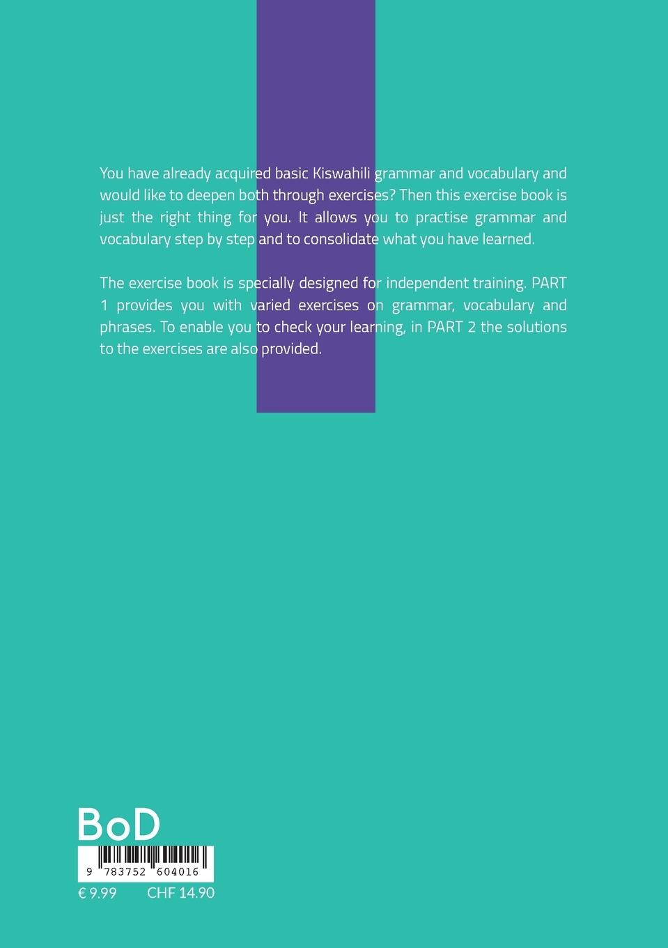 Rückseitencover Kiswahili exercise book 1