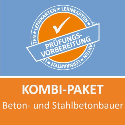 Vorderes Coverbild AzubiShop24.de Kombi-Paket Beton- und Stahlbetonbauer Lernkarten