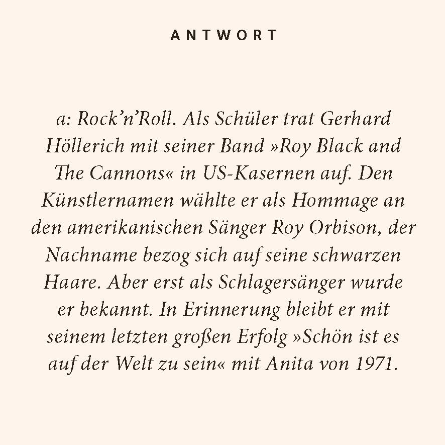 Beispielinhalt (Bild) Deutsche Schlager-Quiz