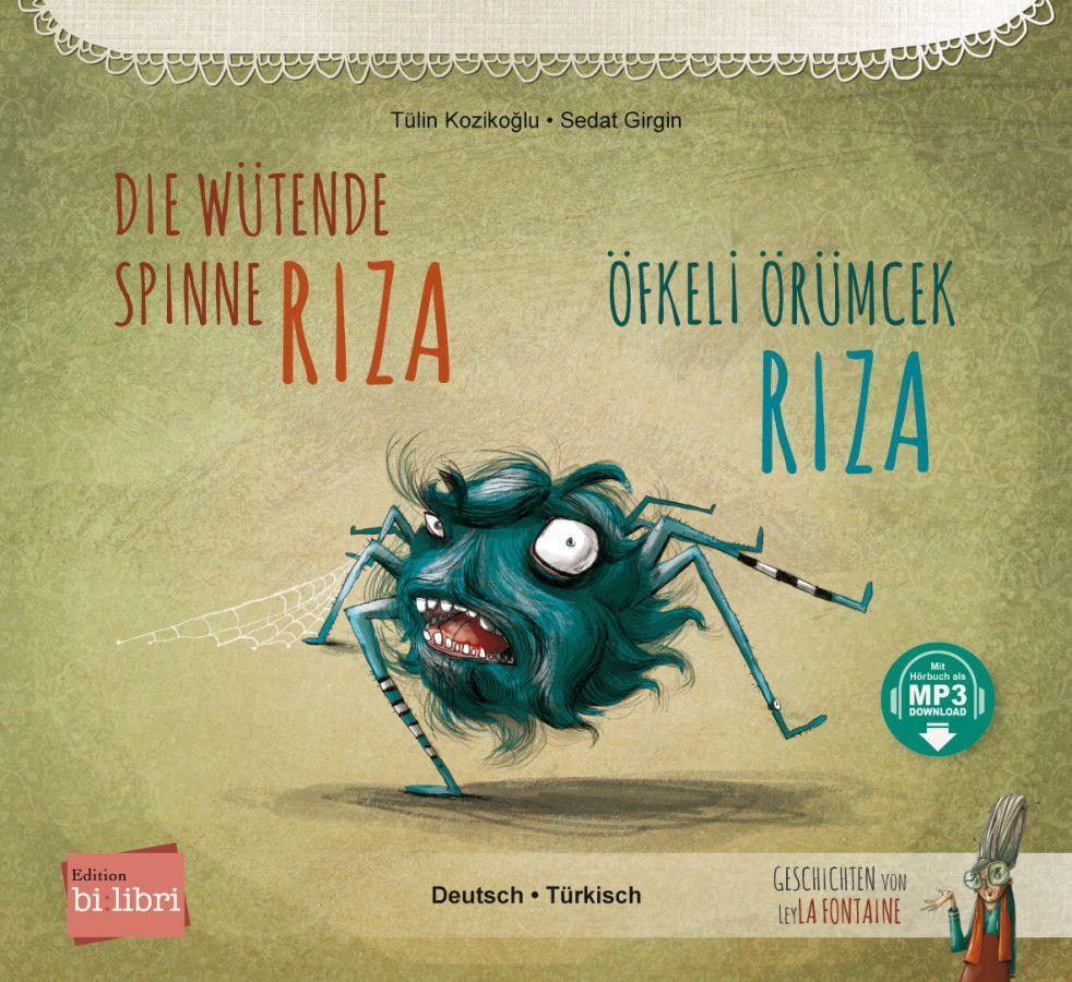Vorderes Coverbild Die wütende Spinne Riza (Deutsch-Türkisch)