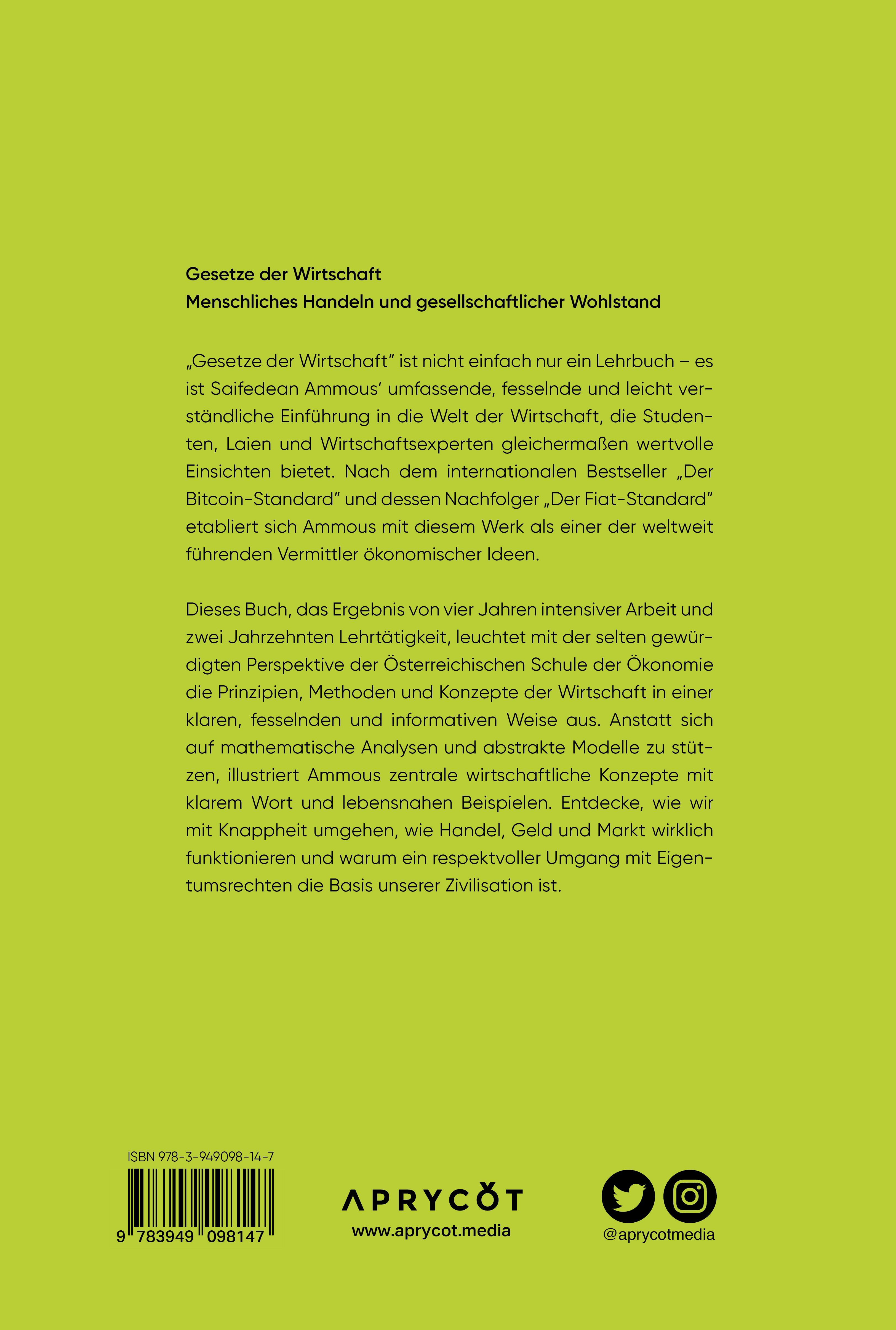 Rückseitencover Gesetze der Wirtschaft