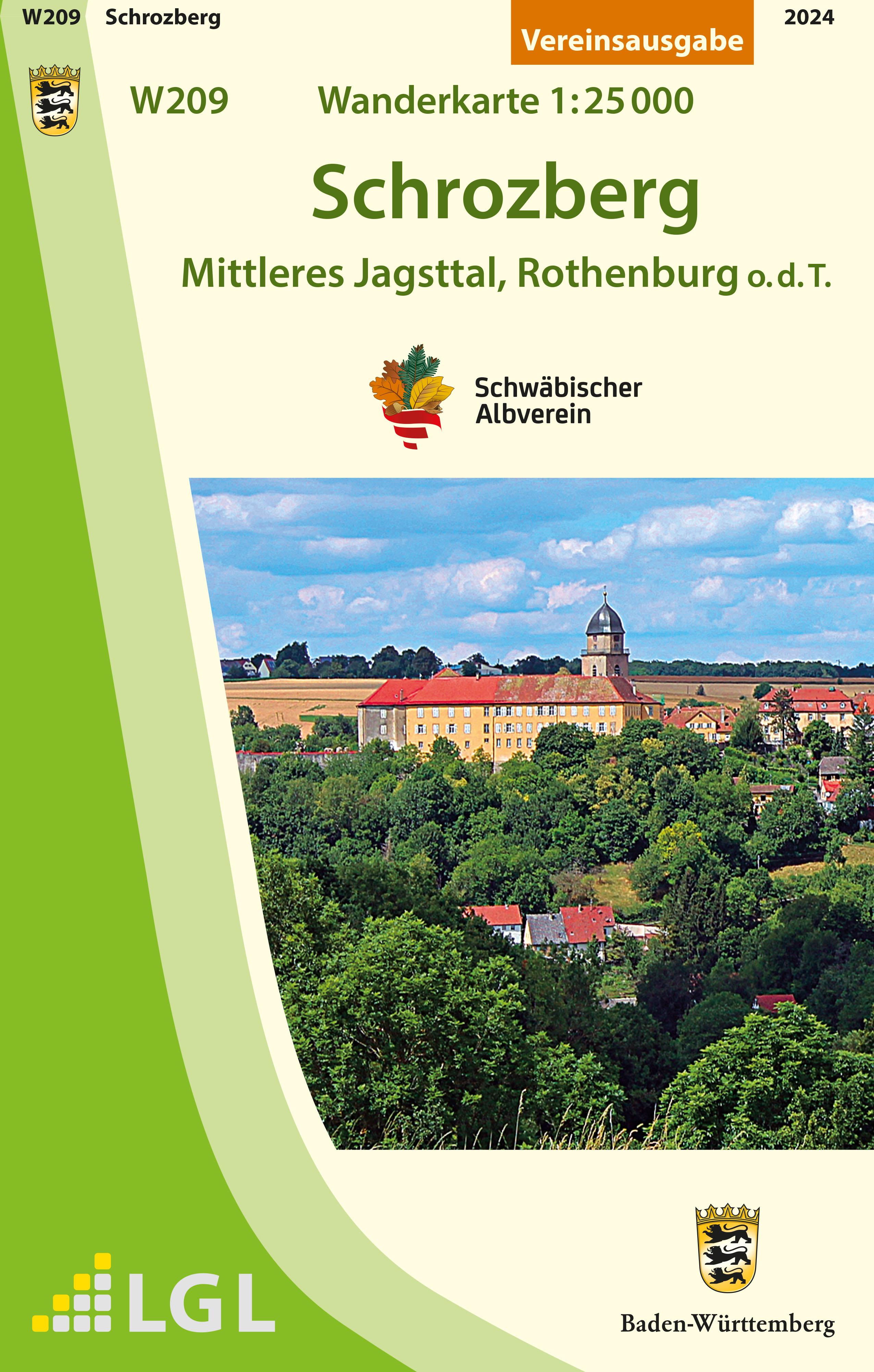 Vorderes Coverbild W209 Schrozberg - Mittleres Jagsttal, Rothenburg o.d.T.