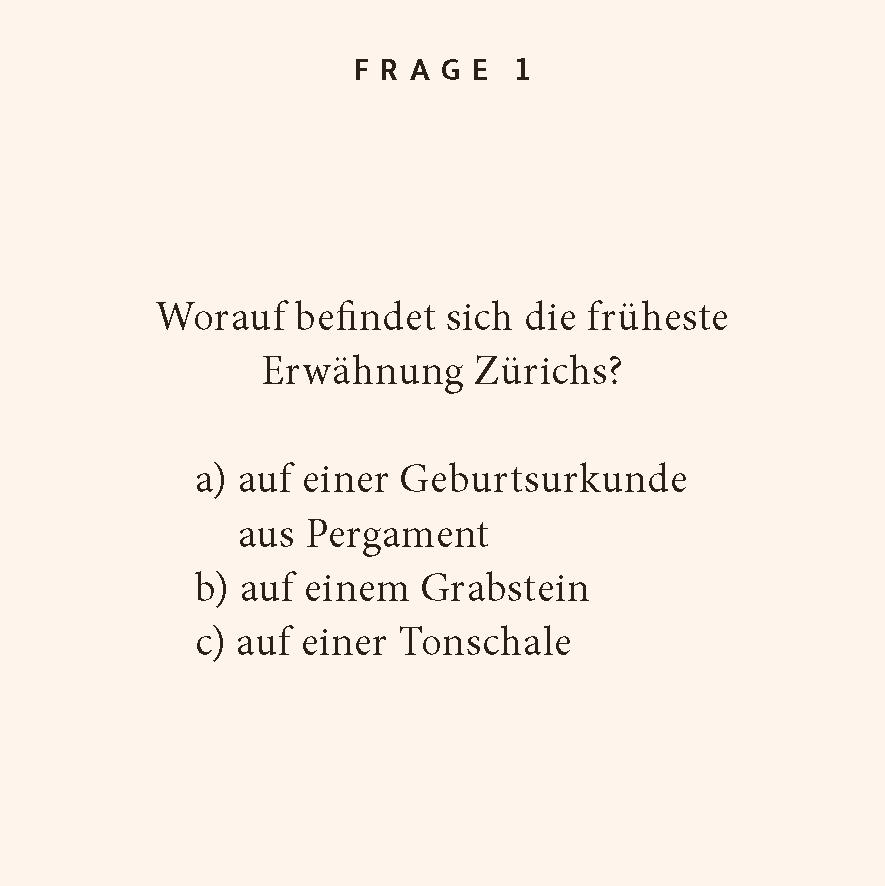 Beispielinhalt (Bild) Zürich-Quiz