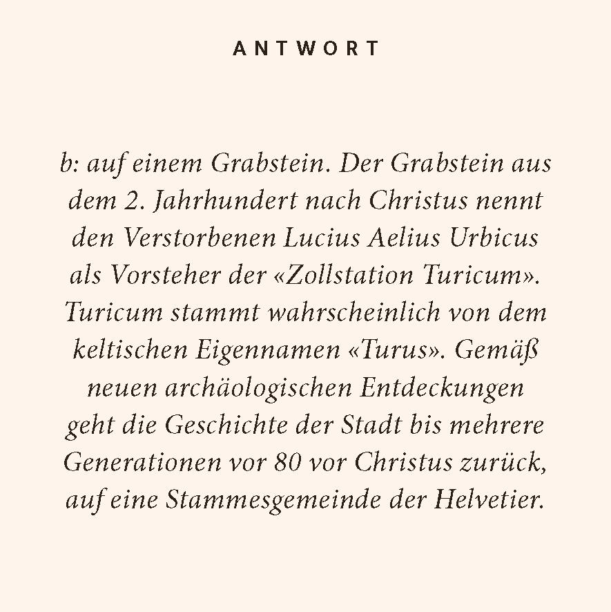 Beispielinhalt (Bild) Zürich-Quiz