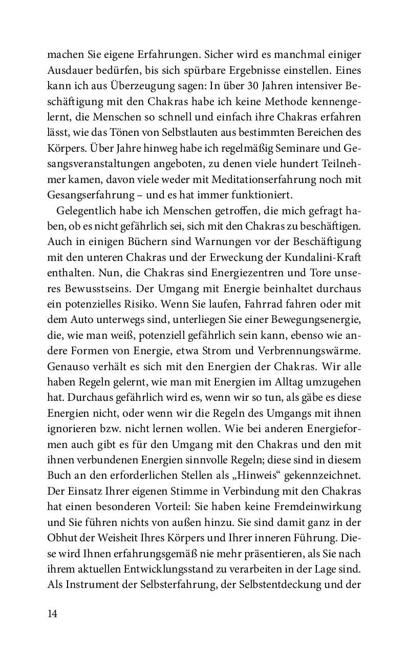 Beispielinhalt (Bild) Chakras und die magische Kraft der Stimme