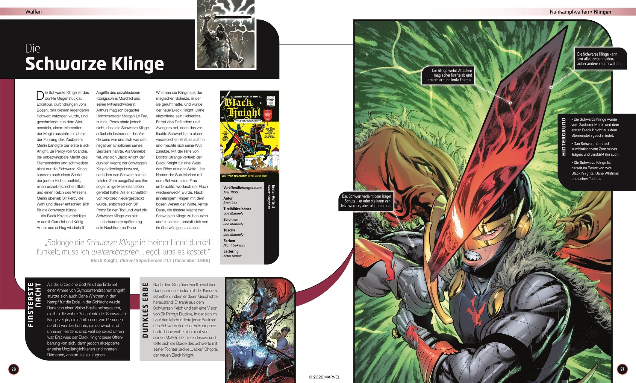 Beispielinhalt (Bild) MARVEL Ausrüstung und Artefakte
