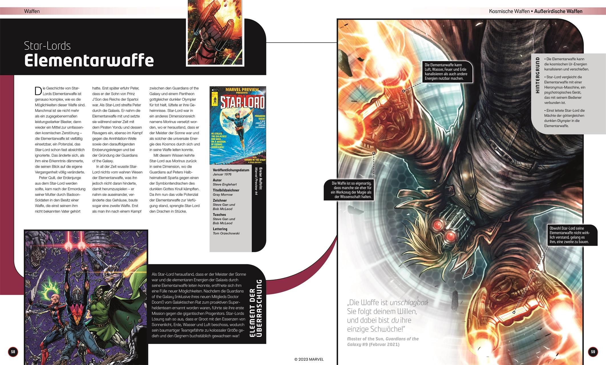 Beispielinhalt (Bild) MARVEL Ausrüstung und Artefakte