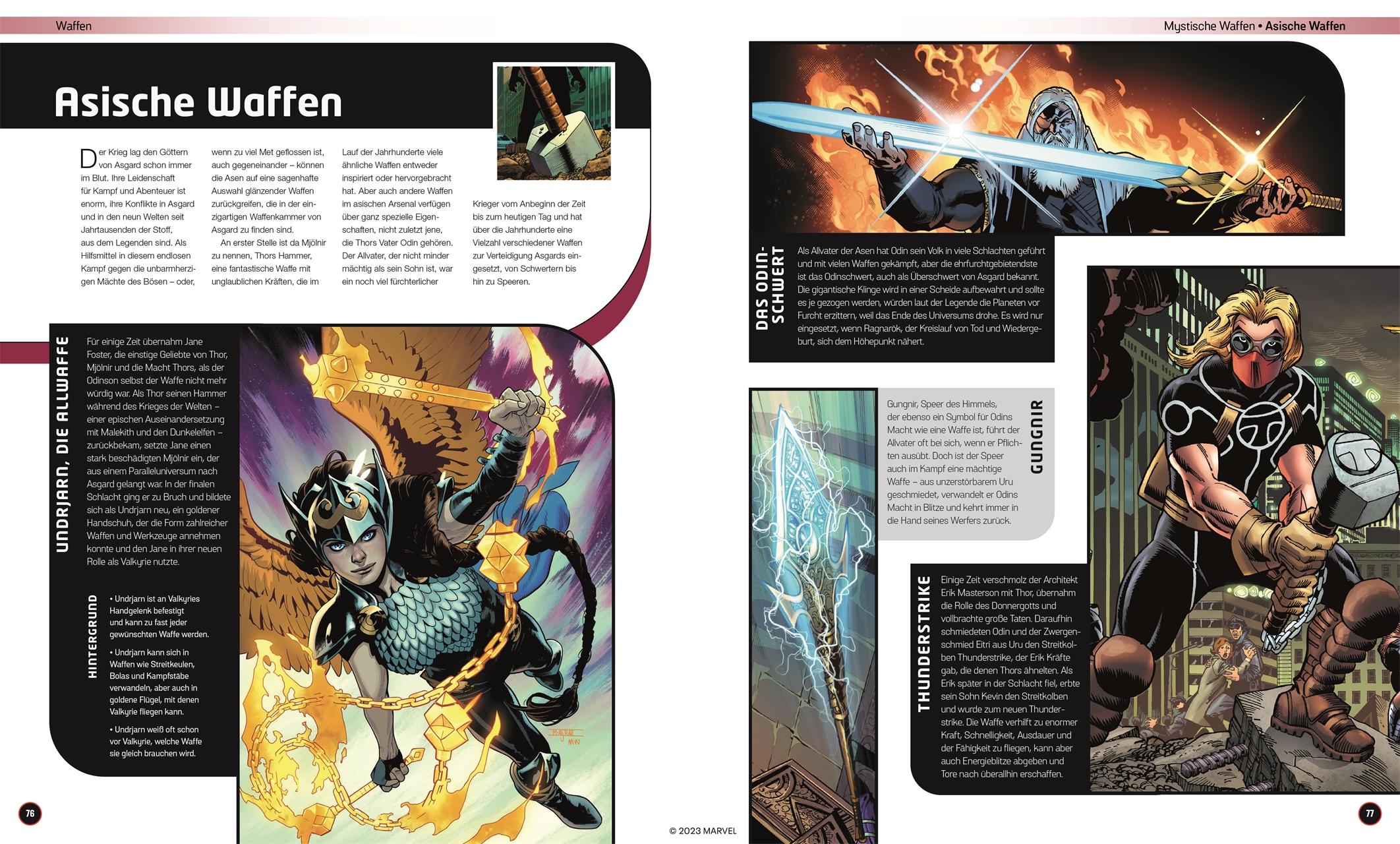 Beispielinhalt (Bild) MARVEL Ausrüstung und Artefakte