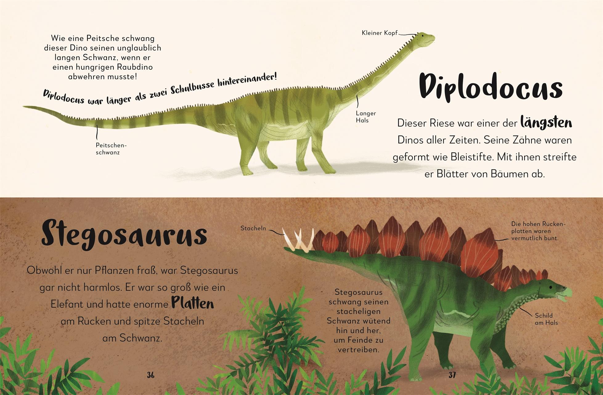 Beispielinhalt (Bild) Mein liebstes Buch der Dinosaurier und anderer Lebewesen der Urzeit