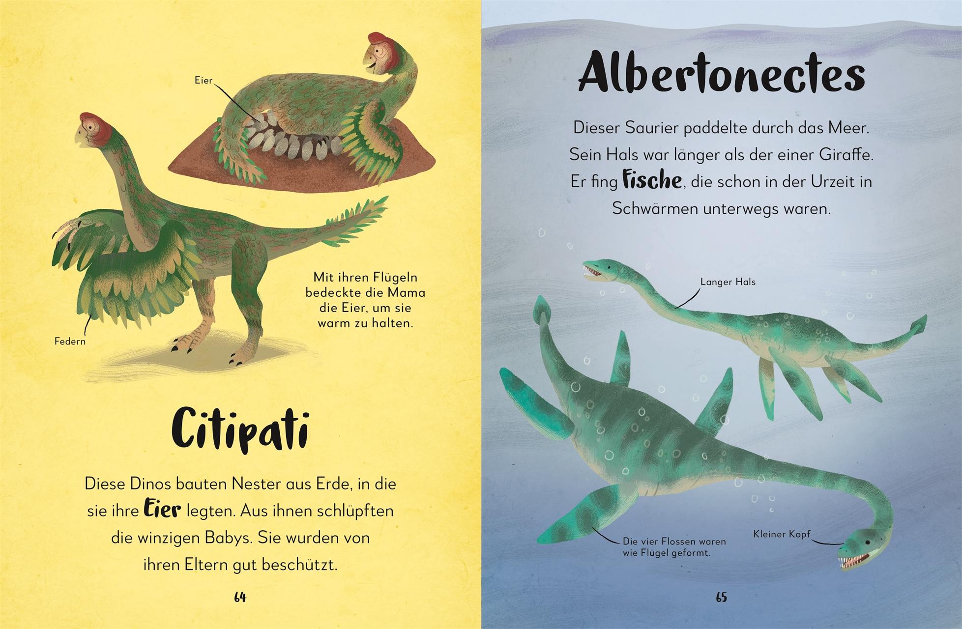 Beispielinhalt (Bild) Mein liebstes Buch der Dinosaurier und anderer Lebewesen der Urzeit