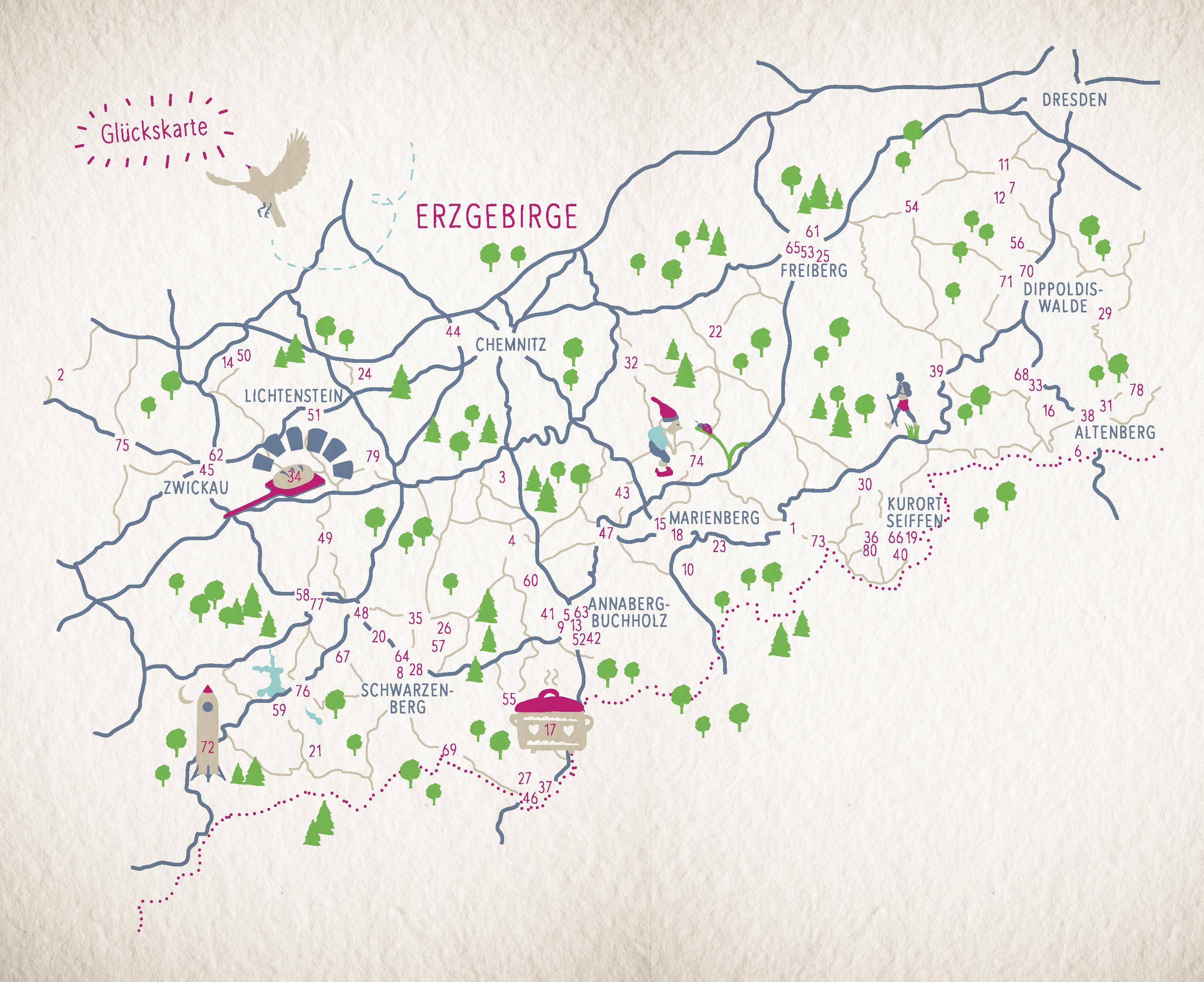 Beispielinhalt (Bild) Glücksorte im Erzgebirge