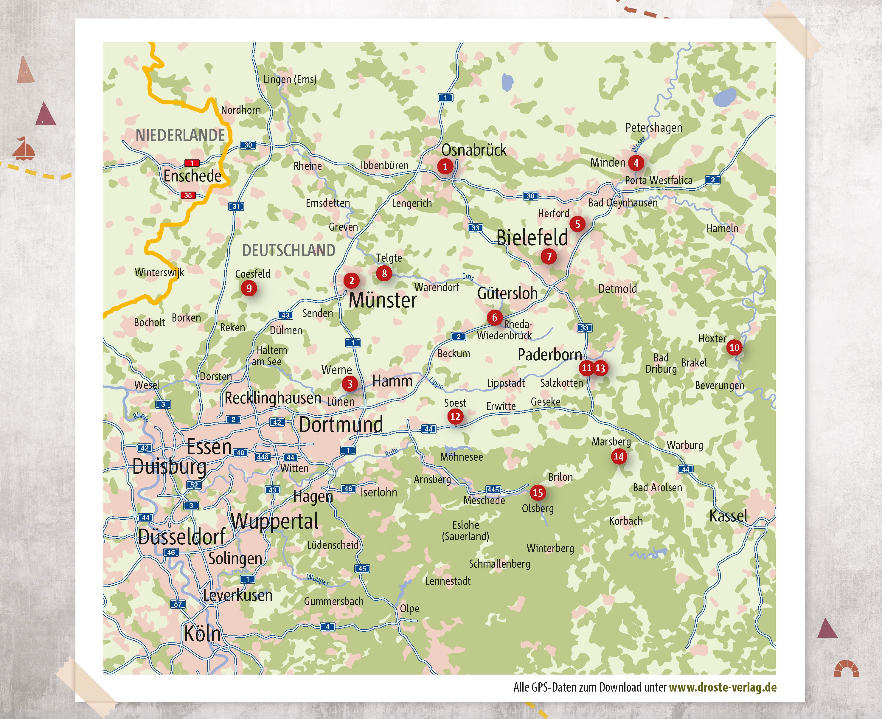 Beispielinhalt (Bild) Westfalen - Pilgerwege. Radeln für die Seele
