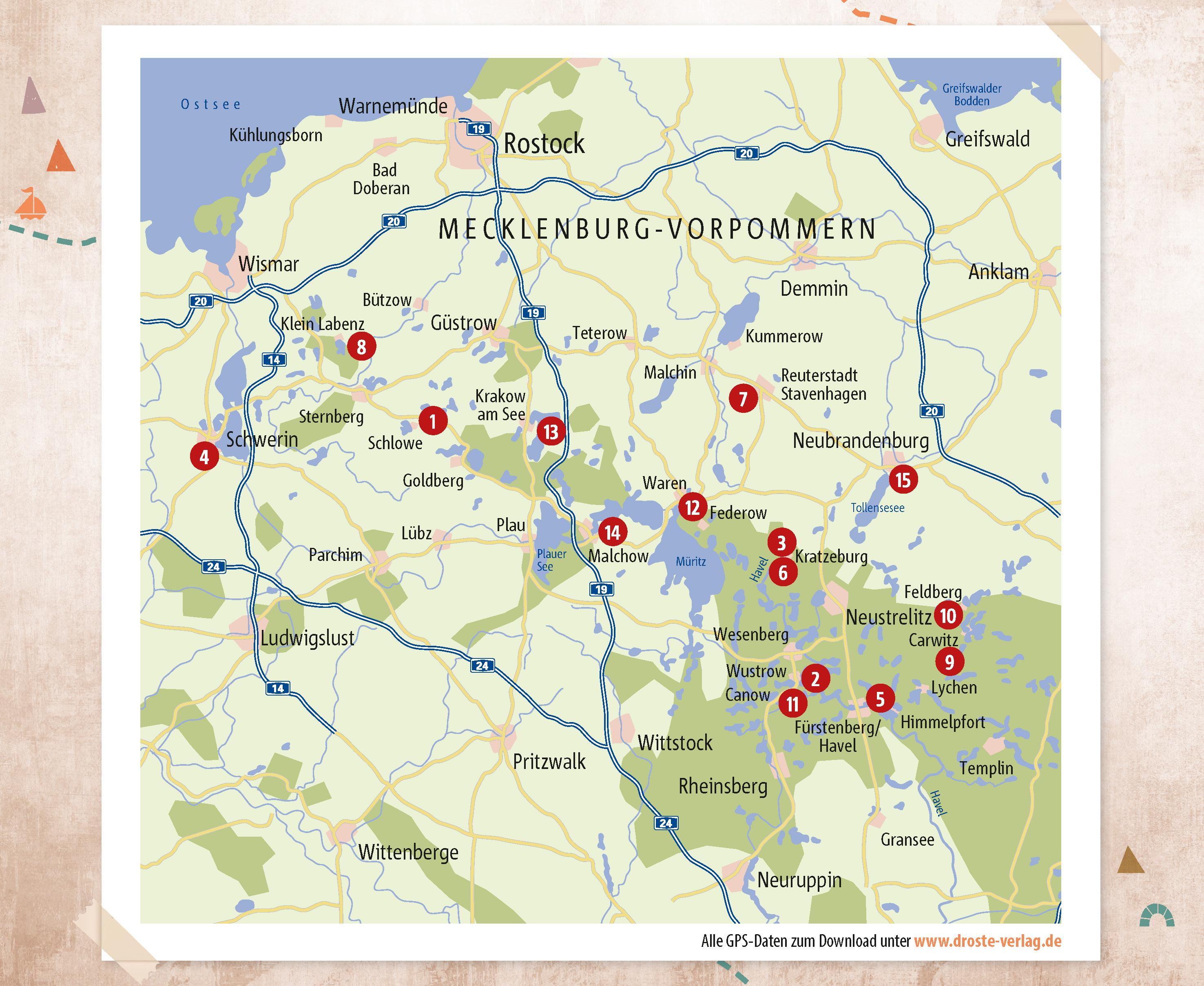 Beispielinhalt (Bild) Mecklenburgische Seenplatte. Radeln für die Seele