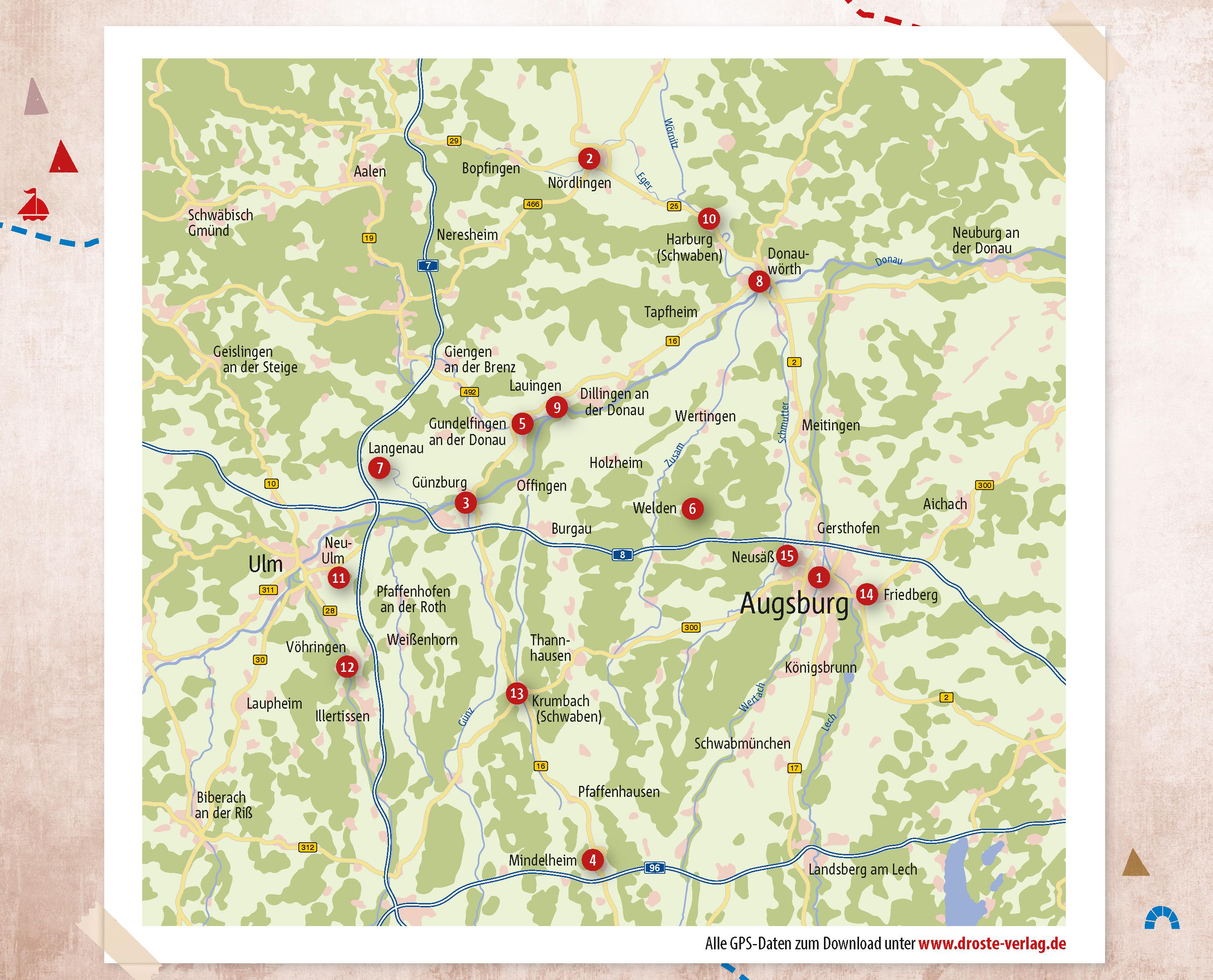 Beispielinhalt (Bild) Bayerisch-Schwaben. Radeln für die Seele