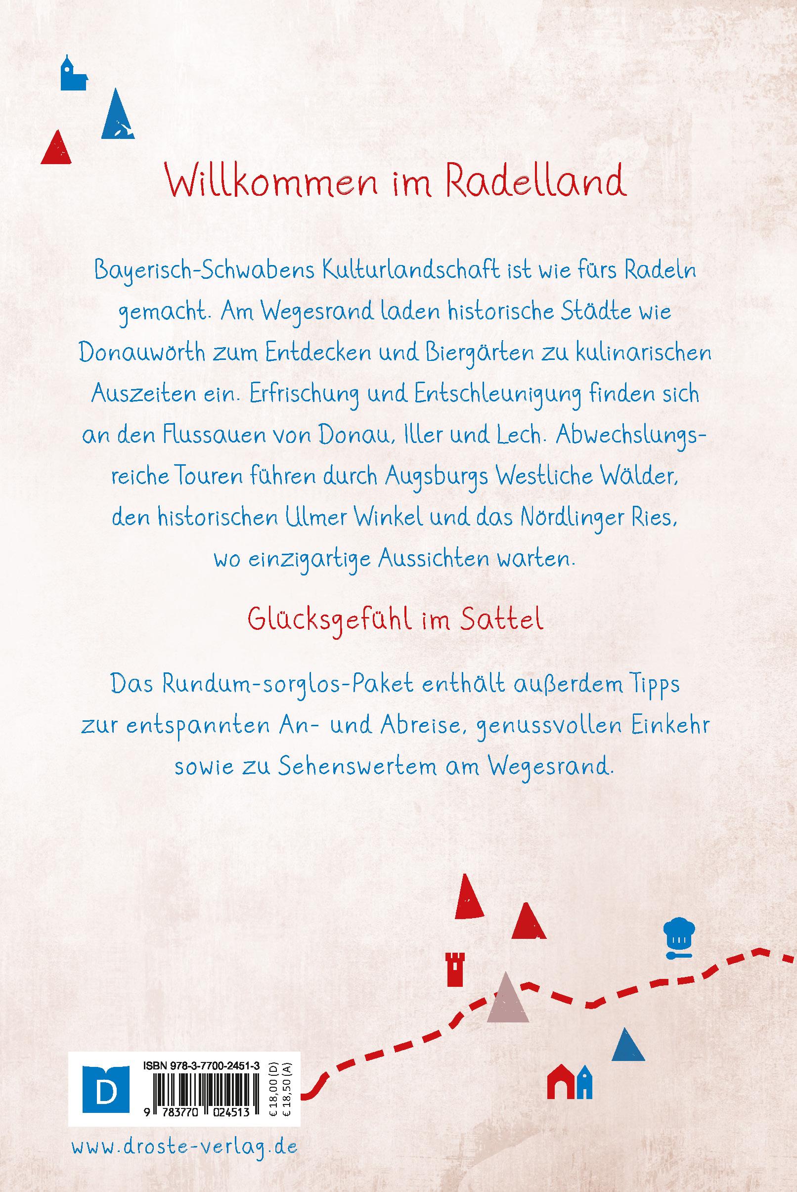 Rückseitencover Bayerisch-Schwaben. Radeln für die Seele