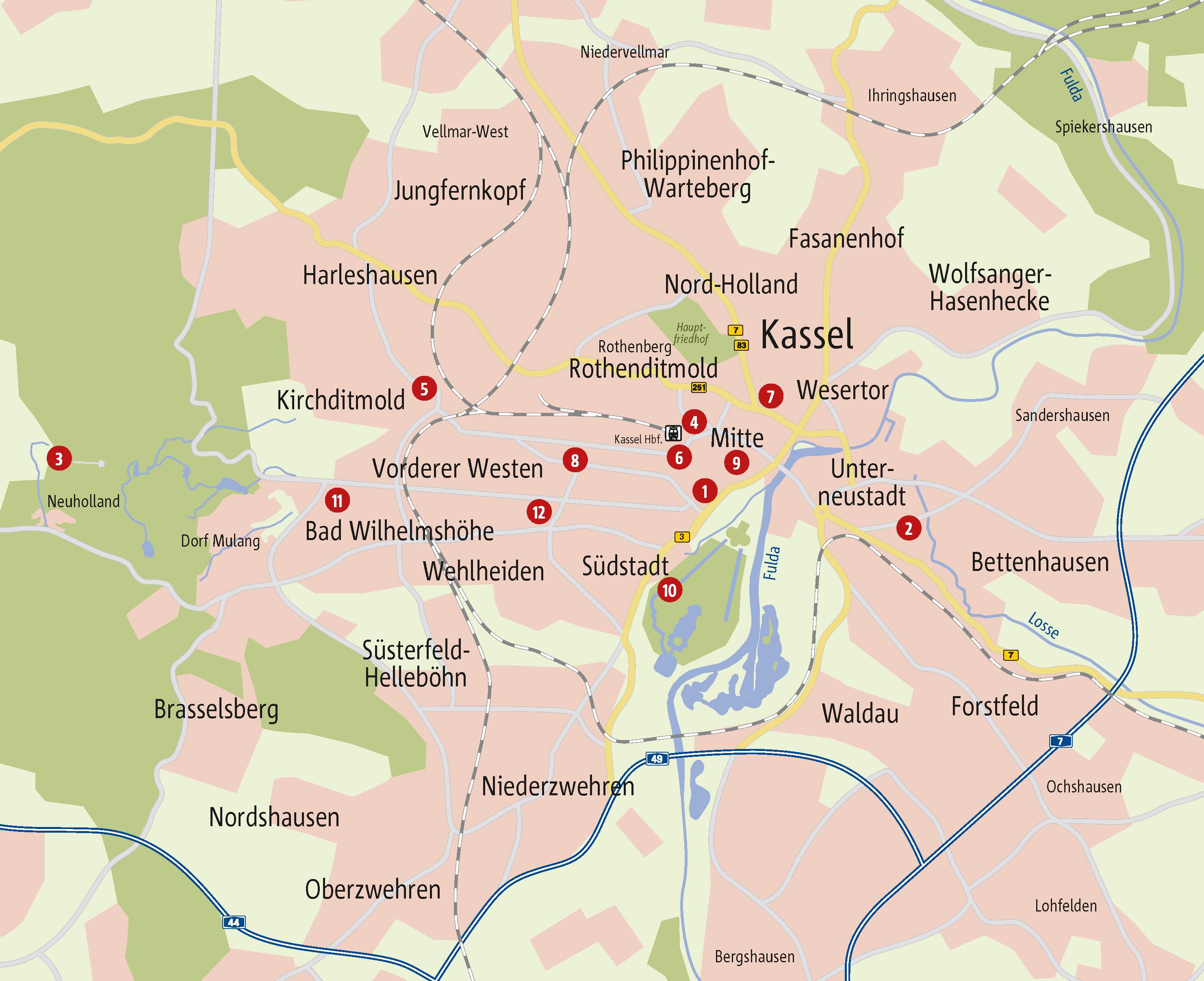 Beispielinhalt (Bild) Zu Fuß durch Kassel