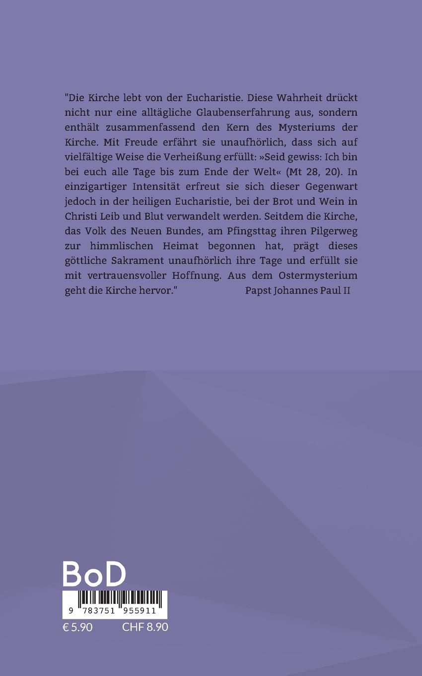 Rückseitencover Enzyklika Ecclesia Eucharistia