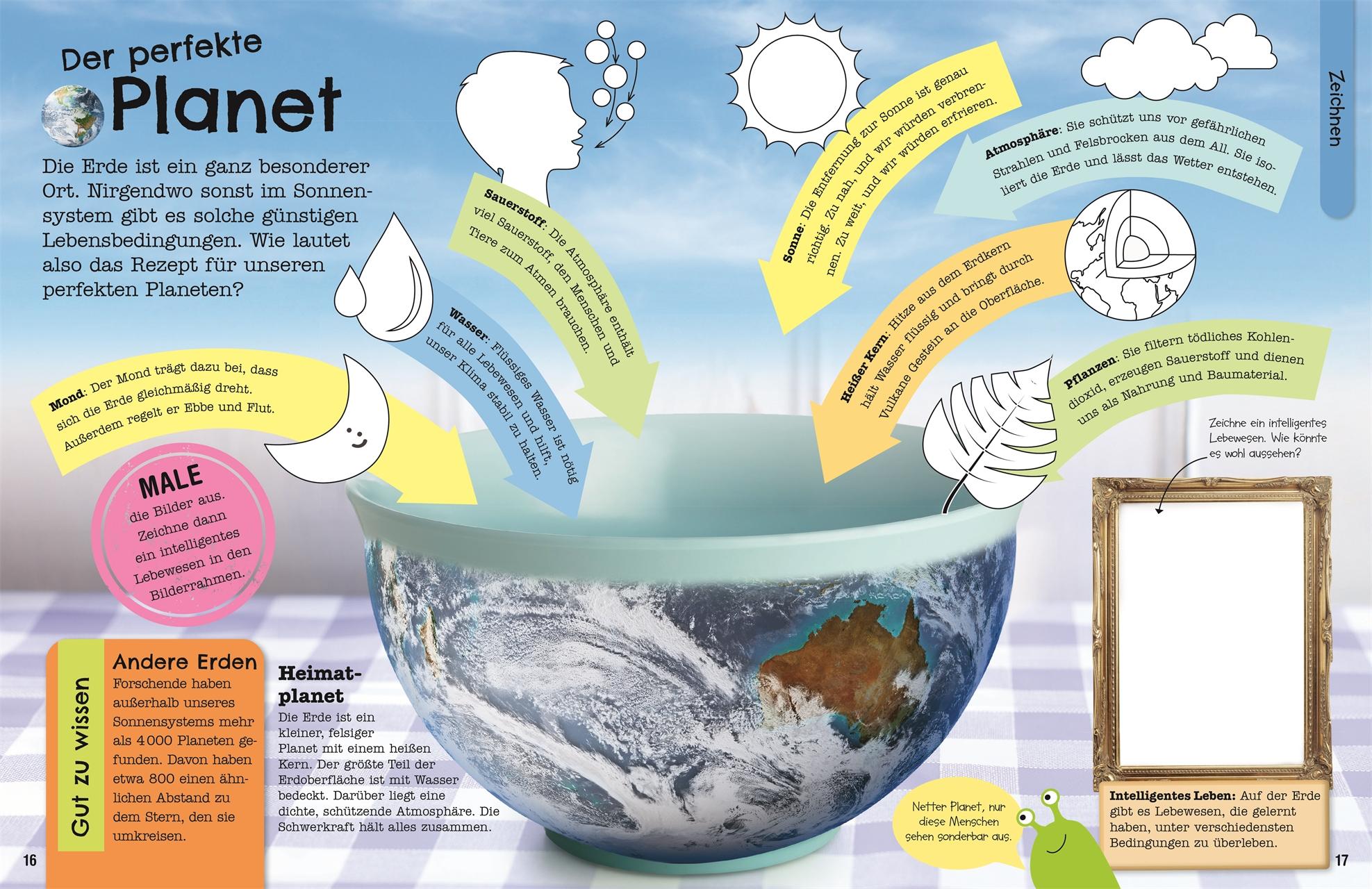 Beispielinhalt (Bild) Mein Mitmach-Wissens-Kick. Weltall