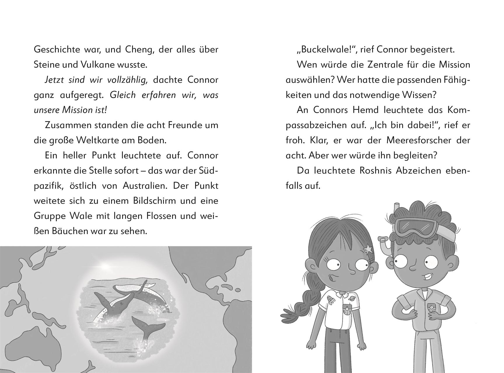 Beispielinhalt (Bild) Ein Fall für die Forscher-Kids 1. Rettet die Wale!