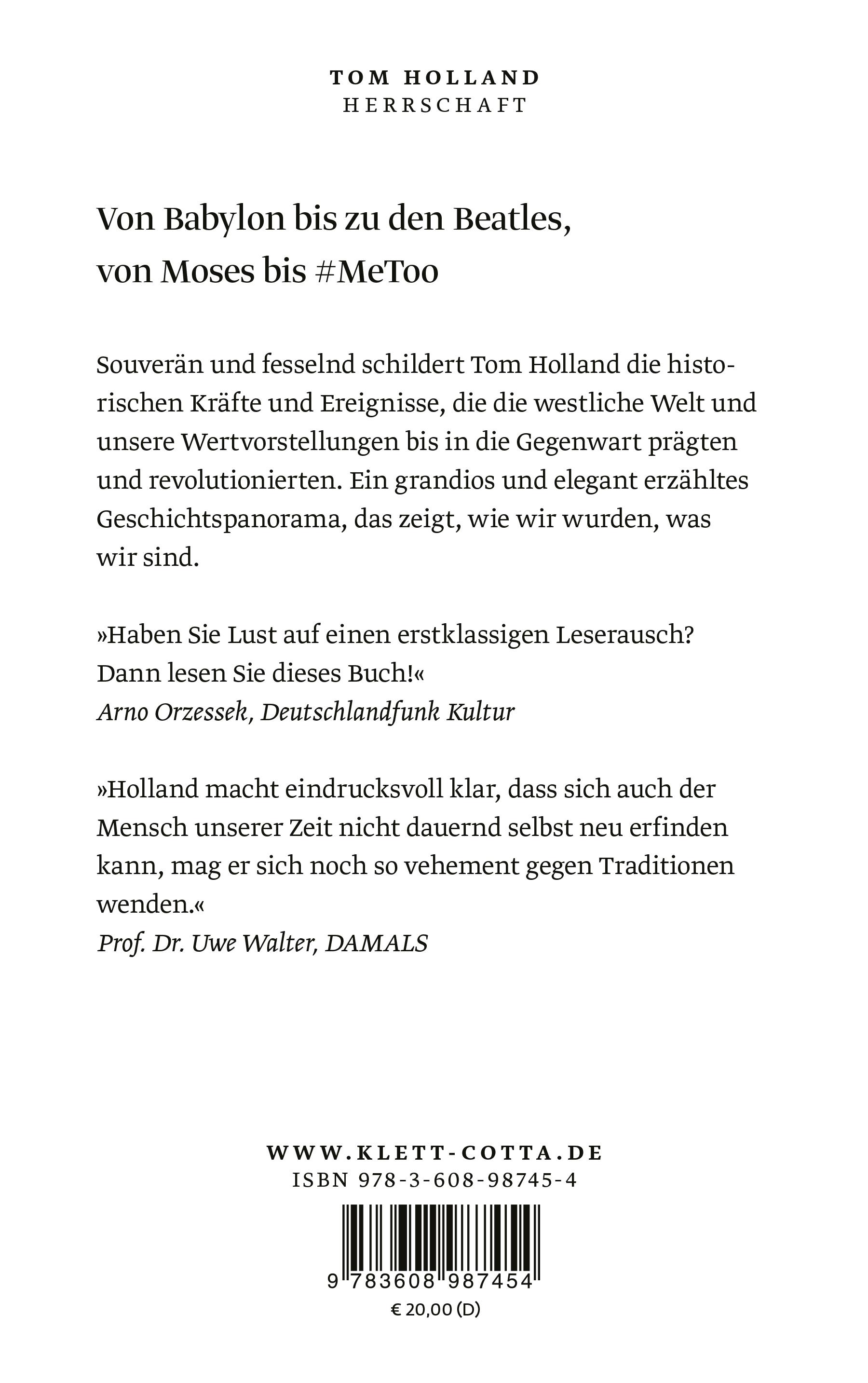 Rückseitencover Herrschaft